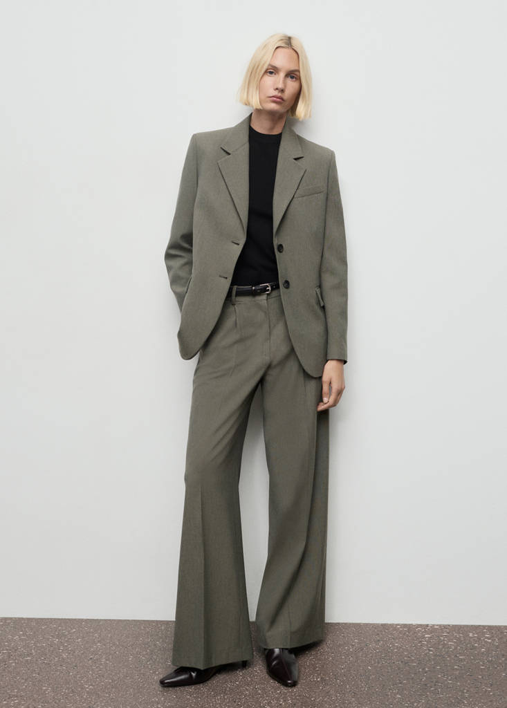 Suit blazer with flap pockets — Pastel Green