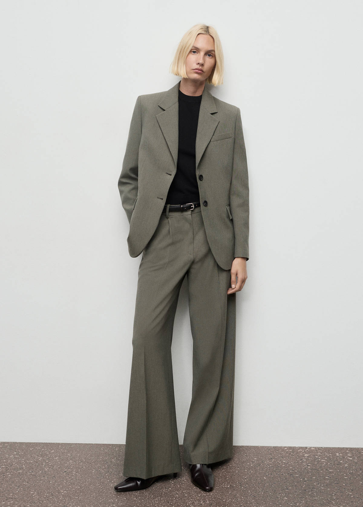 Suit blazer with flap pockets — Pastel Green