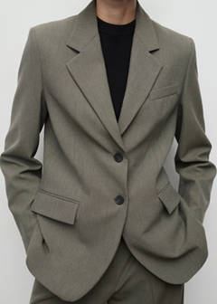 Suit blazer with flap pockets — Pastel Green 1