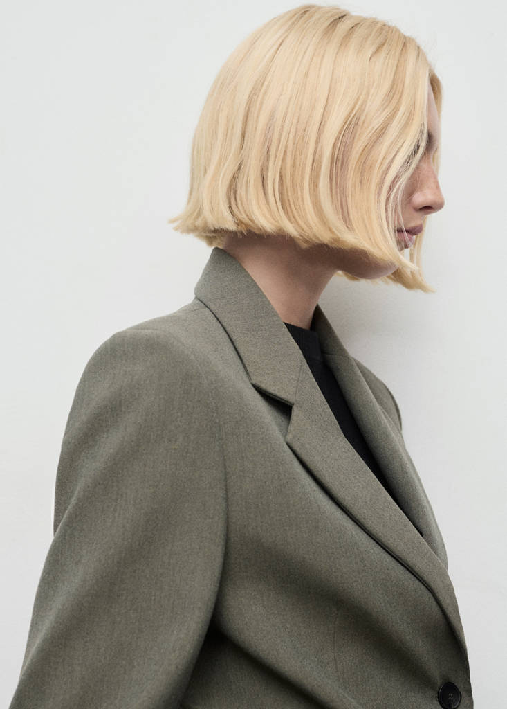 Suit blazer with flap pockets — Pastel Green