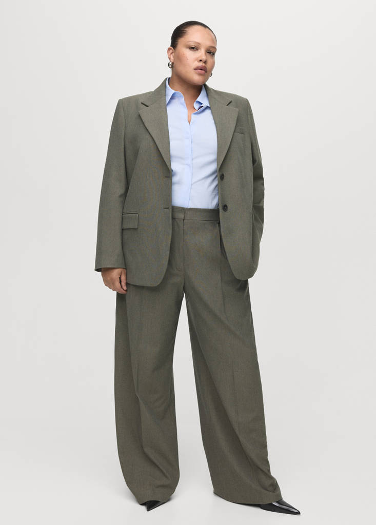 Suit blazer with flap pockets — Pastel Green