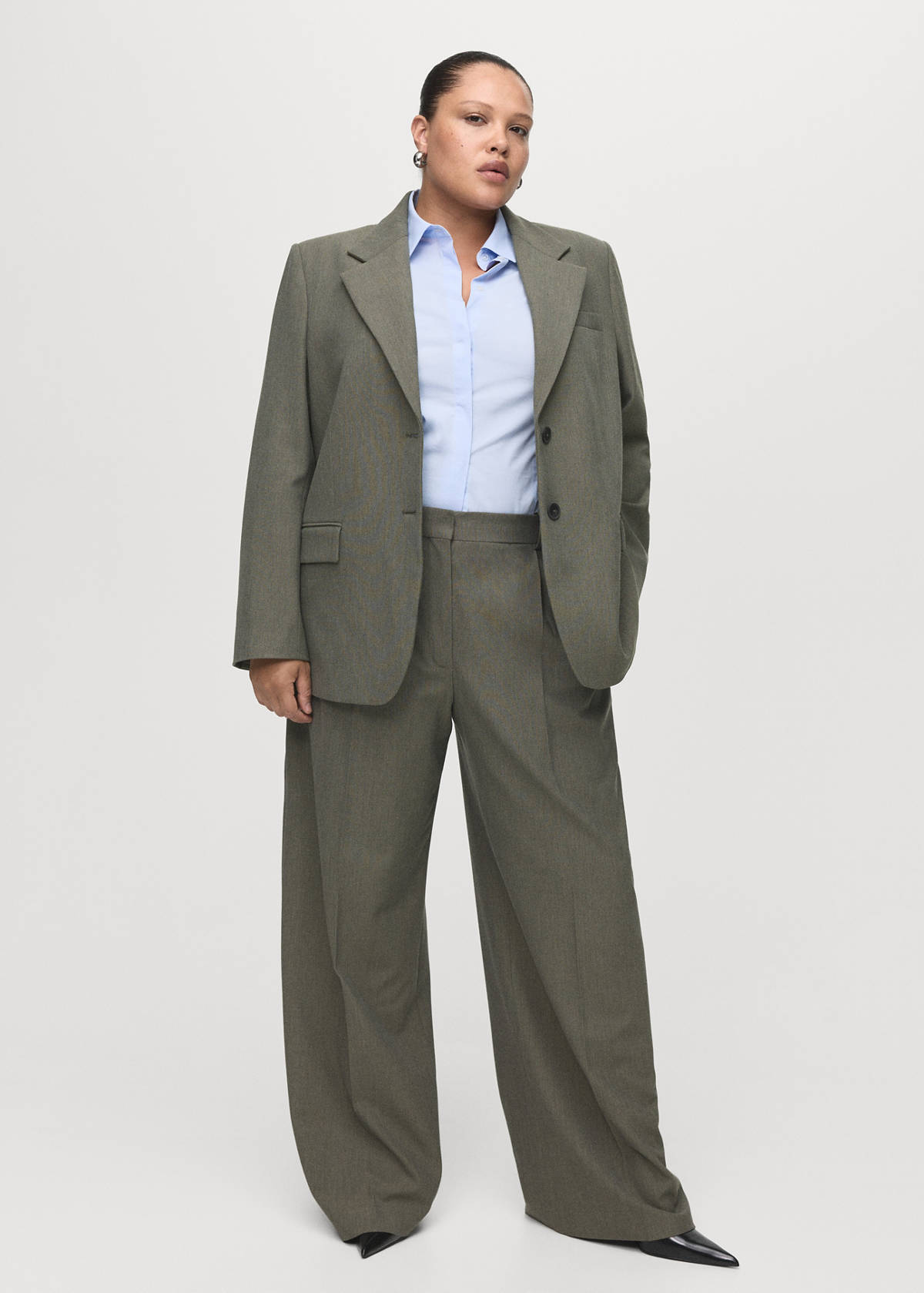 Suit blazer with flap pockets — Pastel Green
