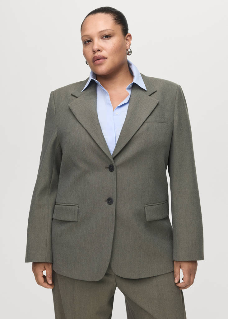 Suit blazer with flap pockets — Pastel Green