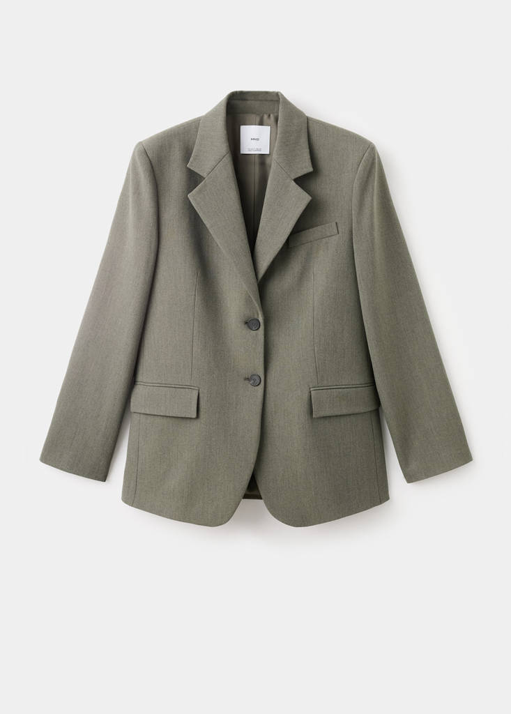 Suit blazer with flap pockets — Pastel Green