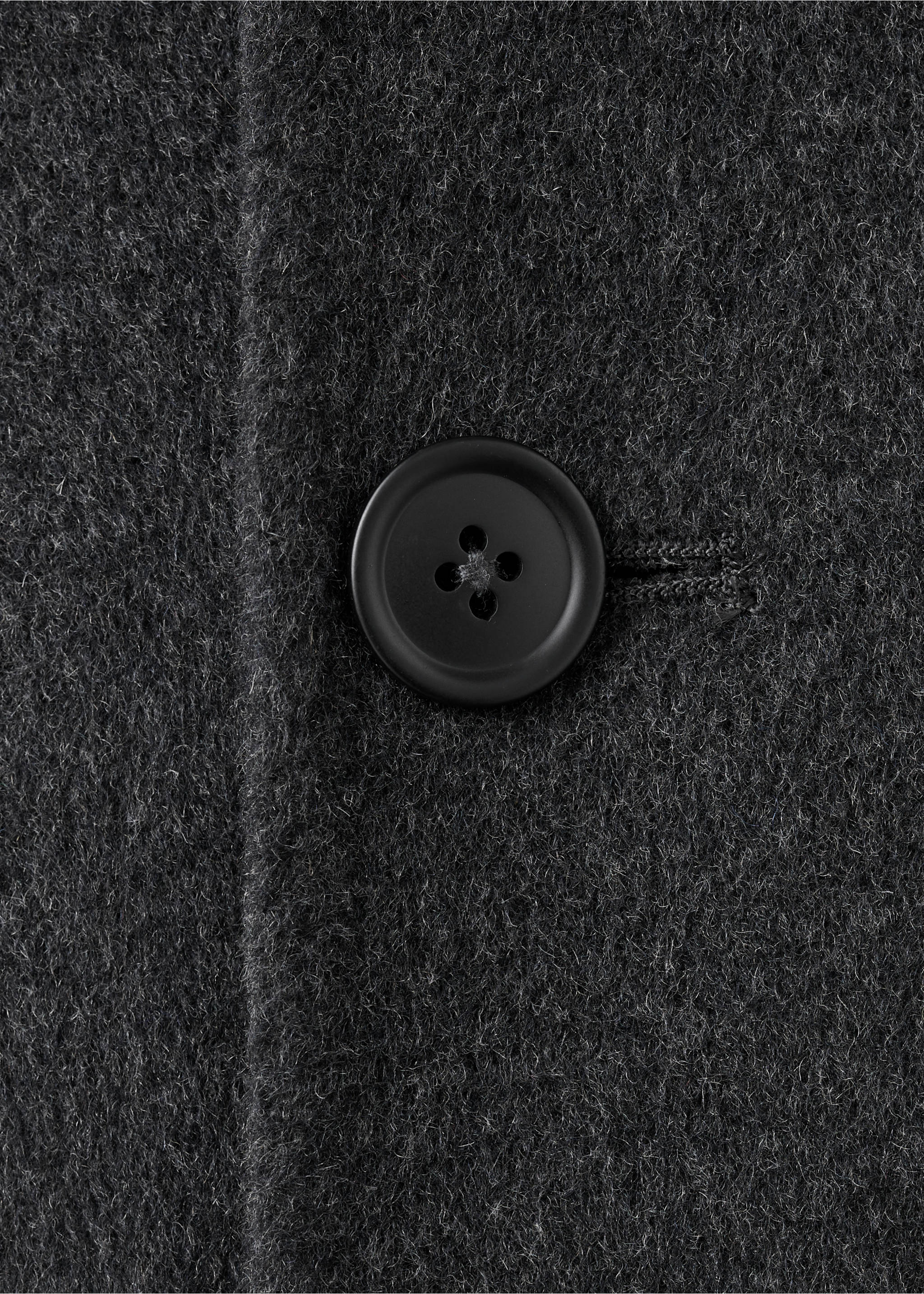 معطف صوفي يدوي الصنع مع غطاء للرأس - تفاصيل المنتج 8, رمادي أرجواني متوسط. Ref: 17067885-00.