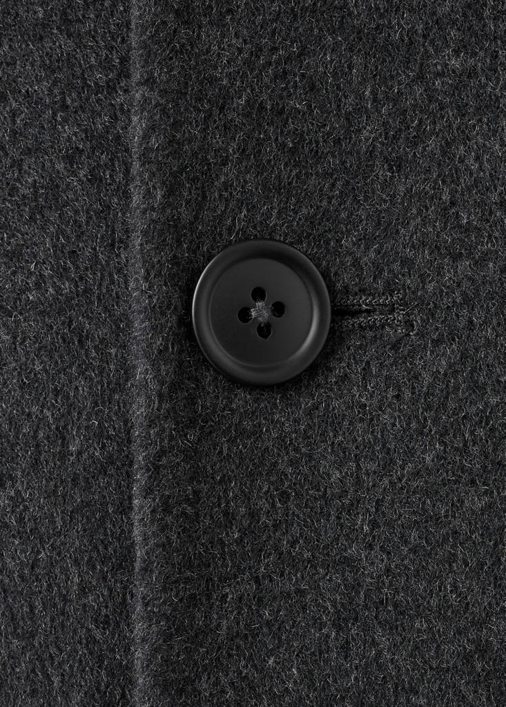 Handmade wool coat with hood — Medium Heather Grey