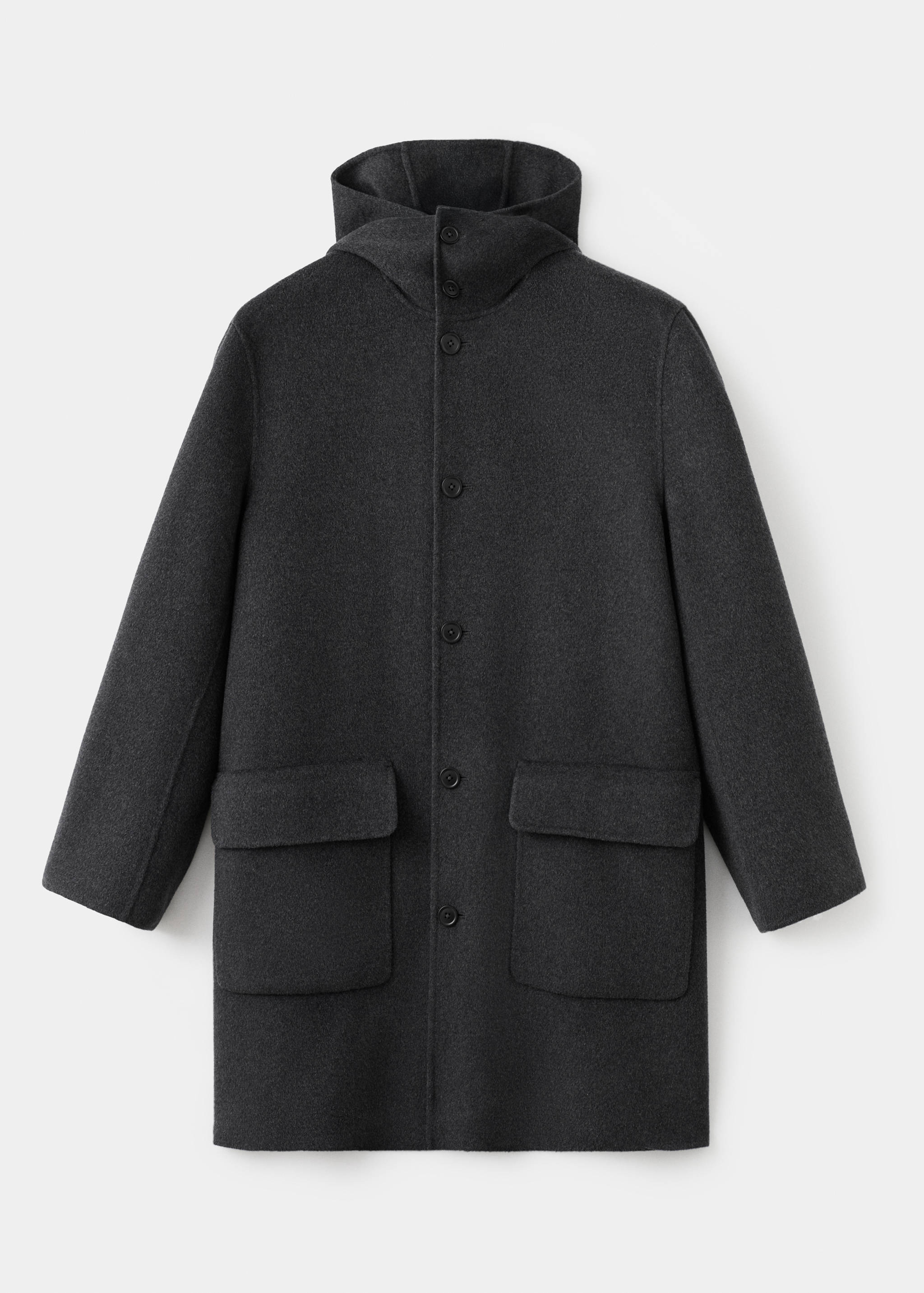 Handmade wool coat with hood - Article without model