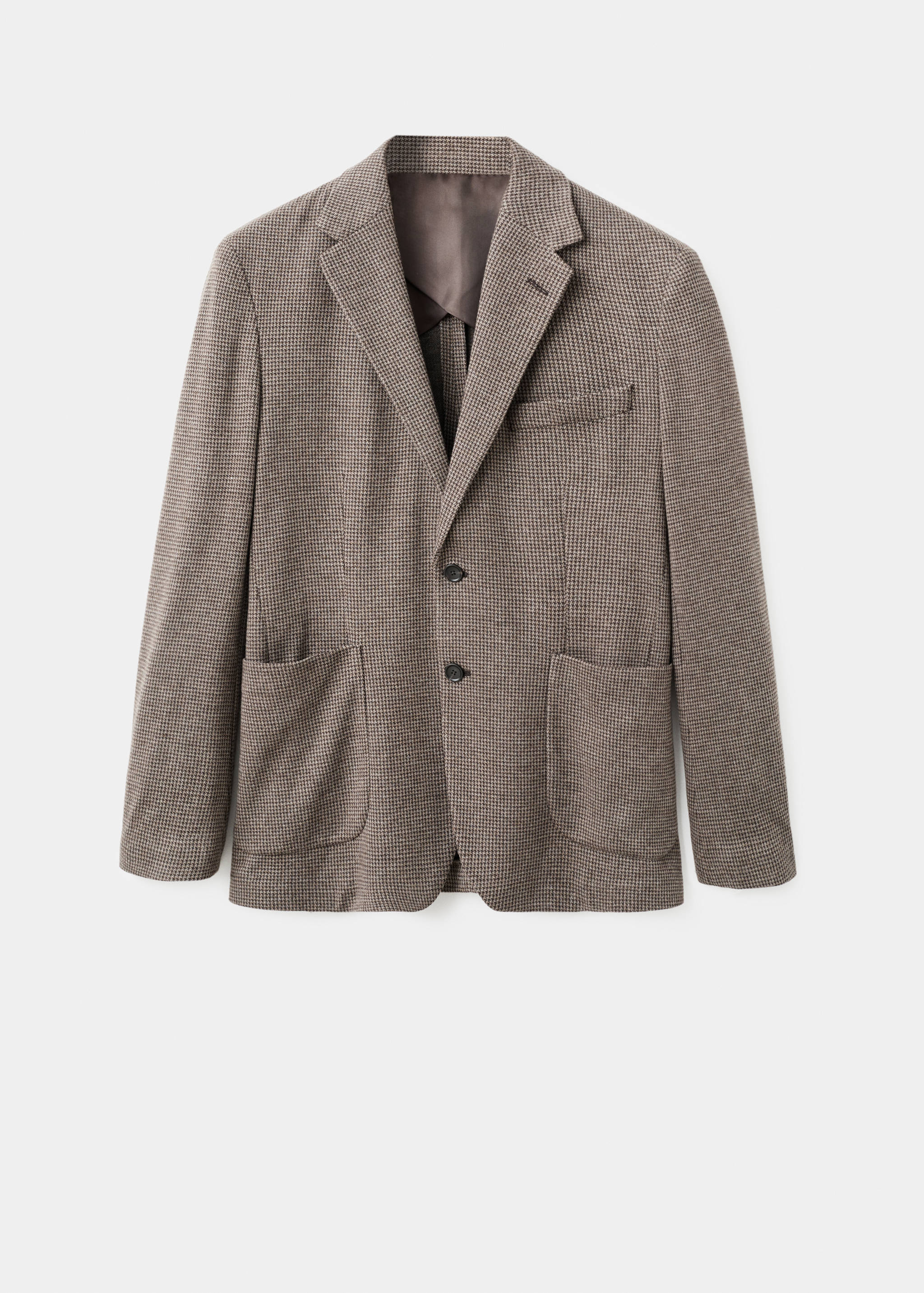 Slim-fit micro-houndstooth jacket - Article without model