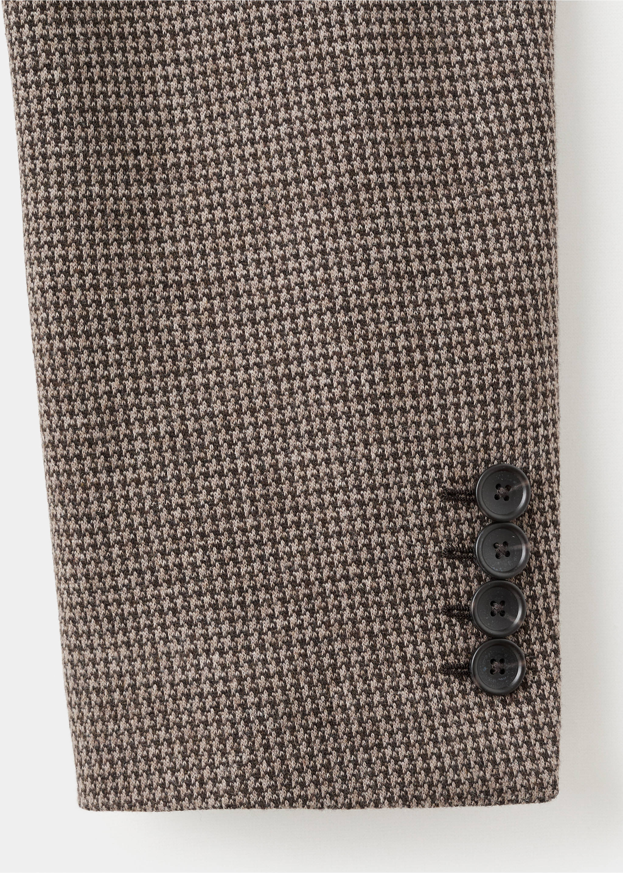 Americana slim fit micro pata de gallo - Detalle del artículo 0, Marrón. Ref: 17067886-00.