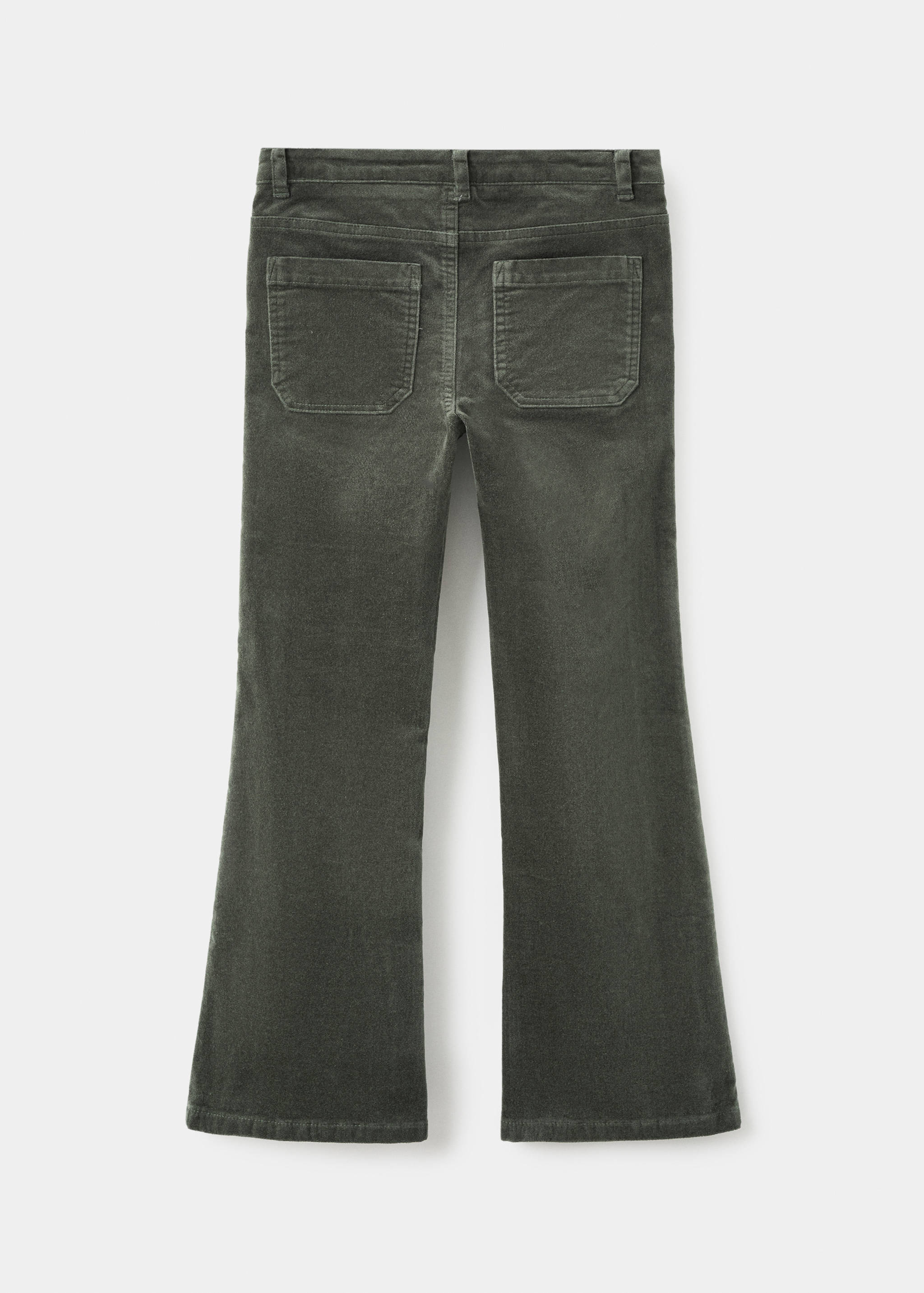 Faux-velvet flared pants - Reverse of the article