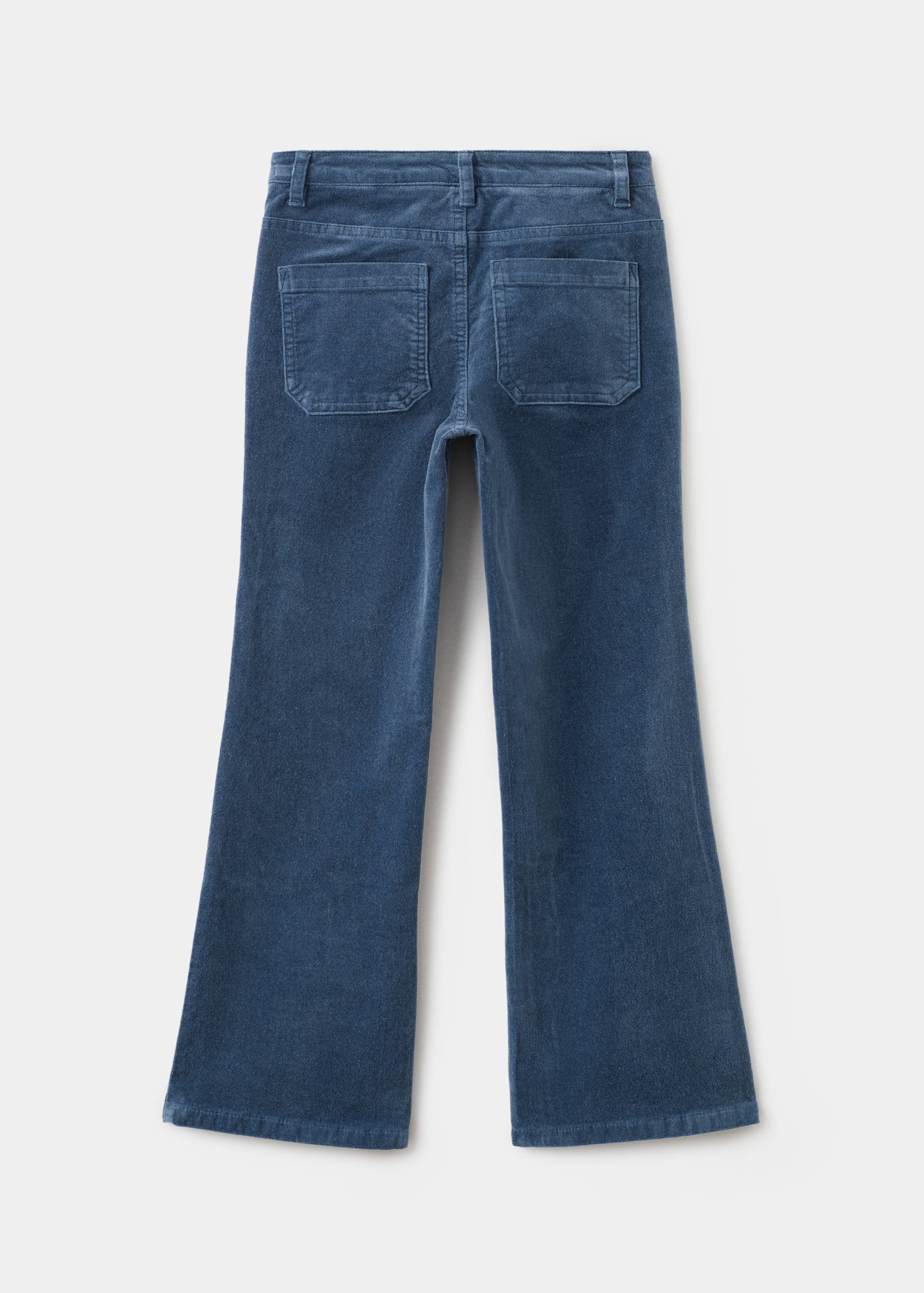 Faux-velvet flared pants - Reverse of the article