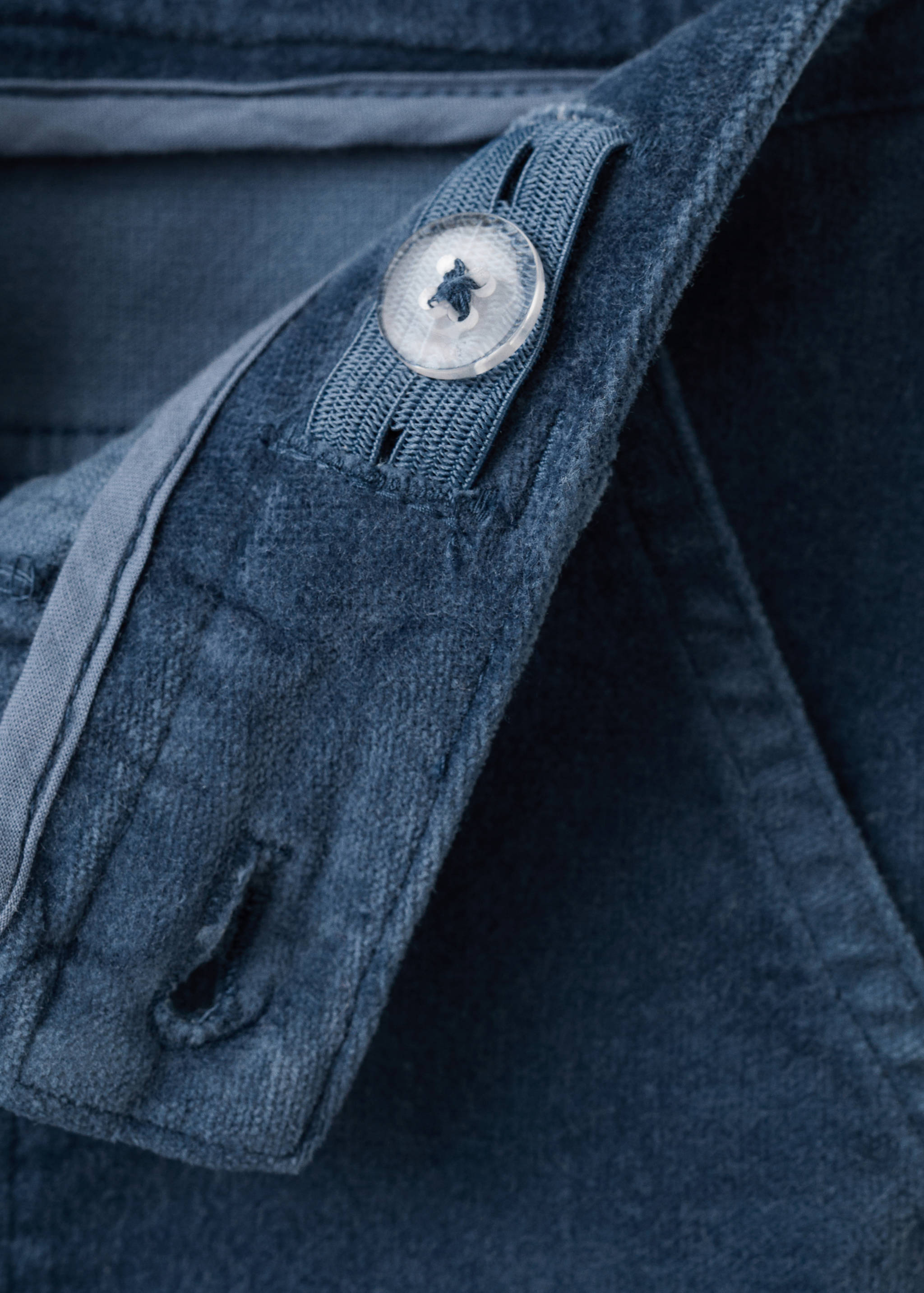 Faux-velvet flared pants - Details of the article 8