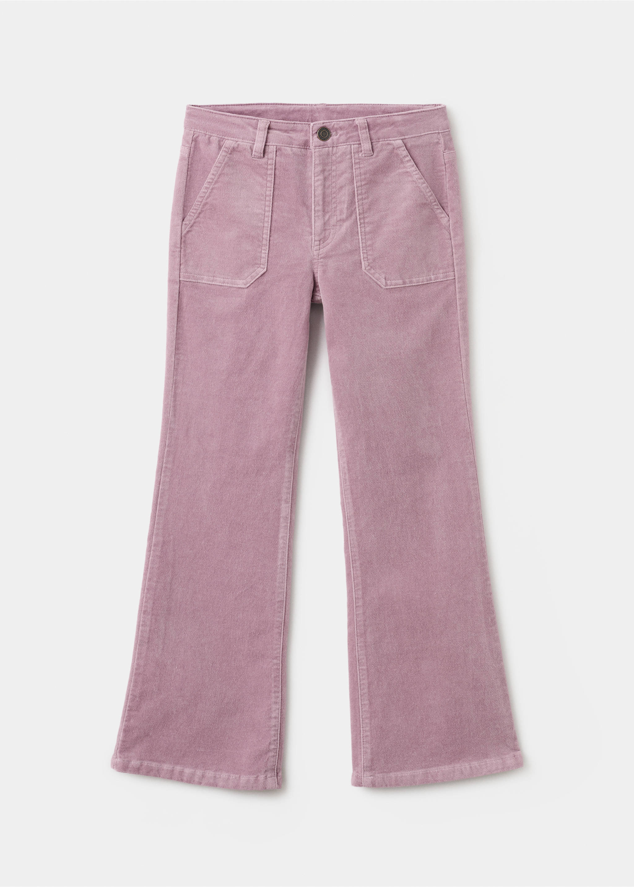 Pantalón flare efecto terciopelo - Artículo sin modelo, Rosa. Ref: 17067888-00.