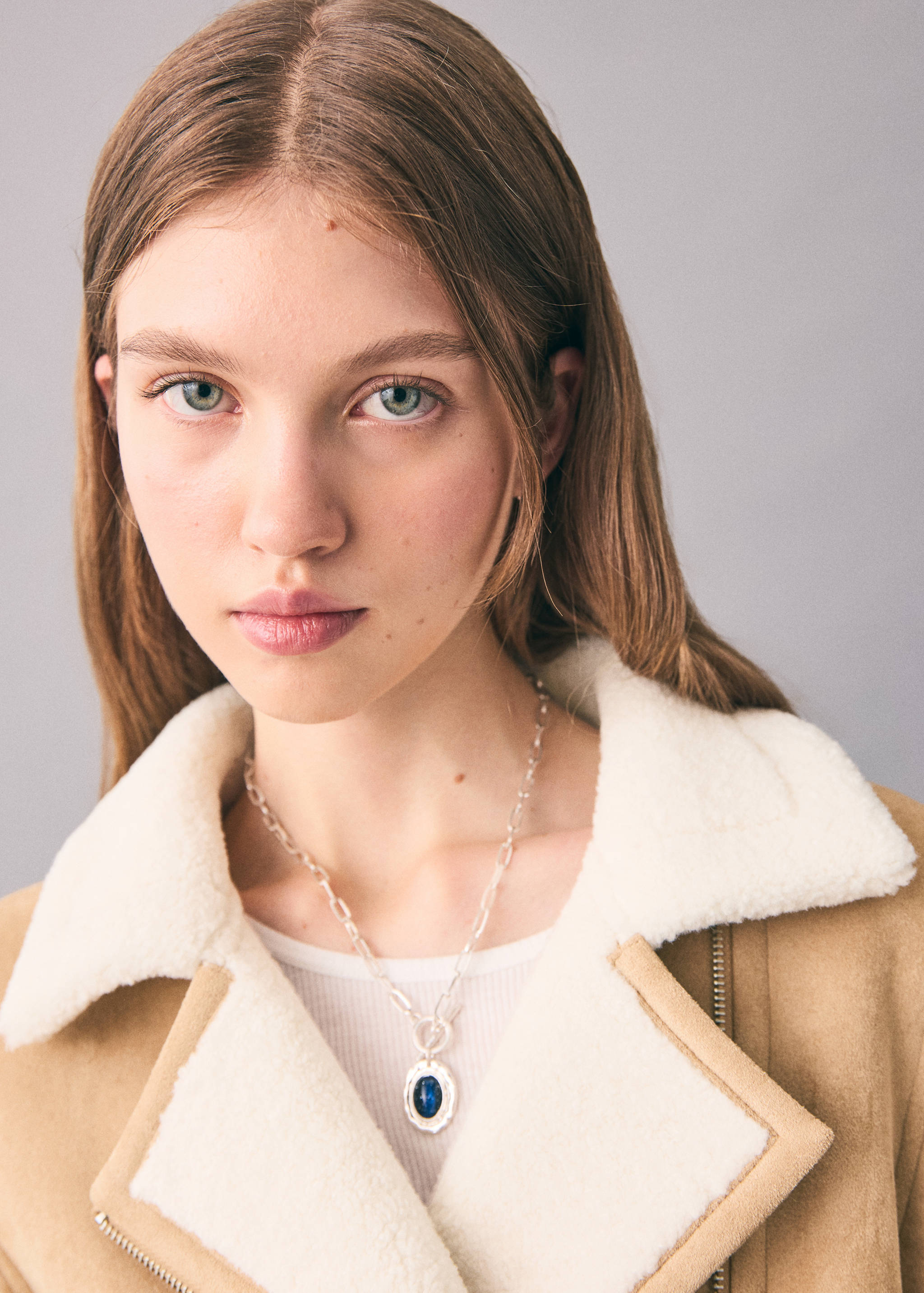 Shearling suede coat - Details of the article 1