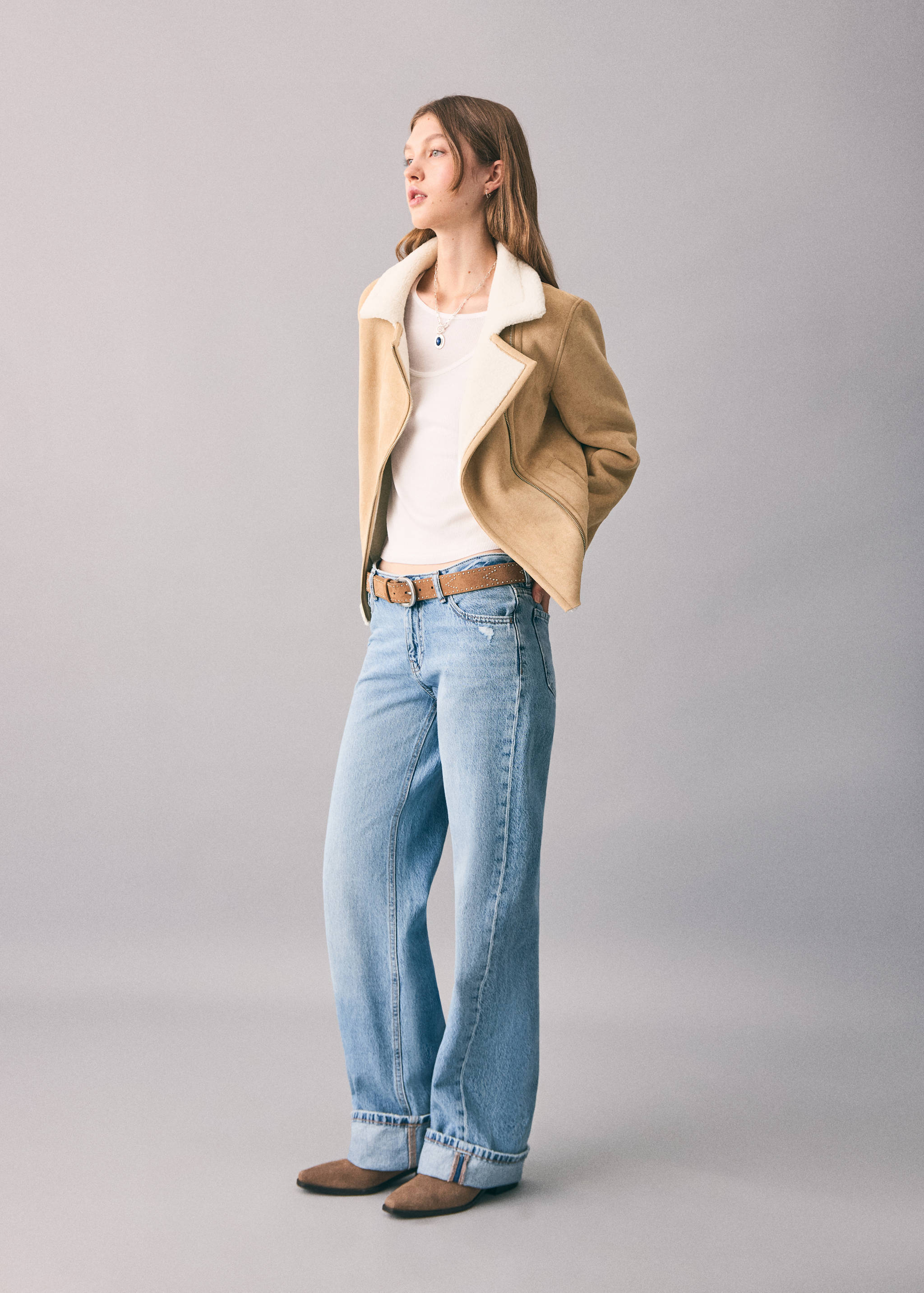 Shearling suede coat - Details of the article 2