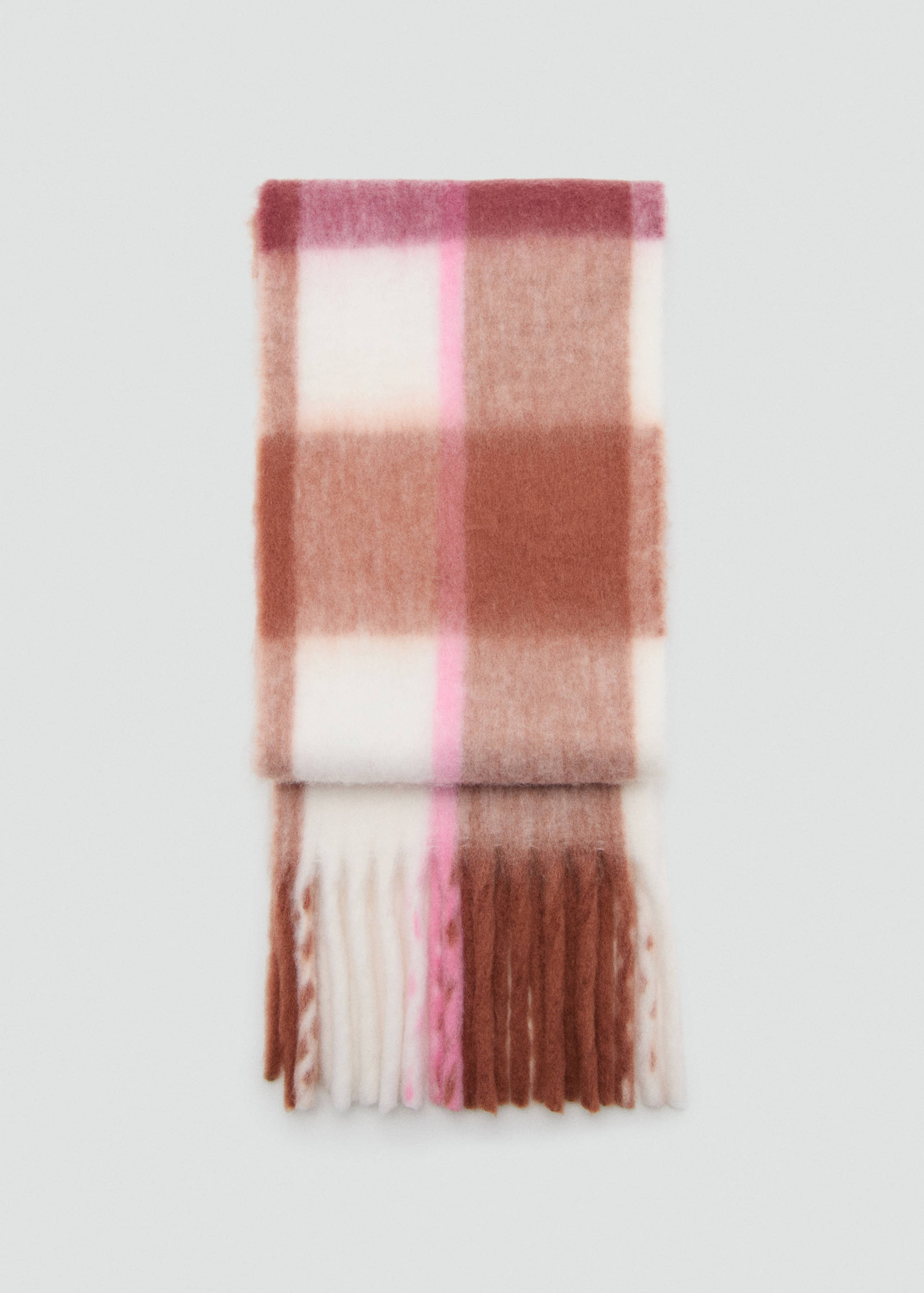 Fringed check scarf - Article without model