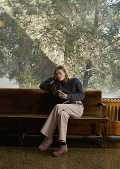 Fringed leather loafers — Medium Brown 5