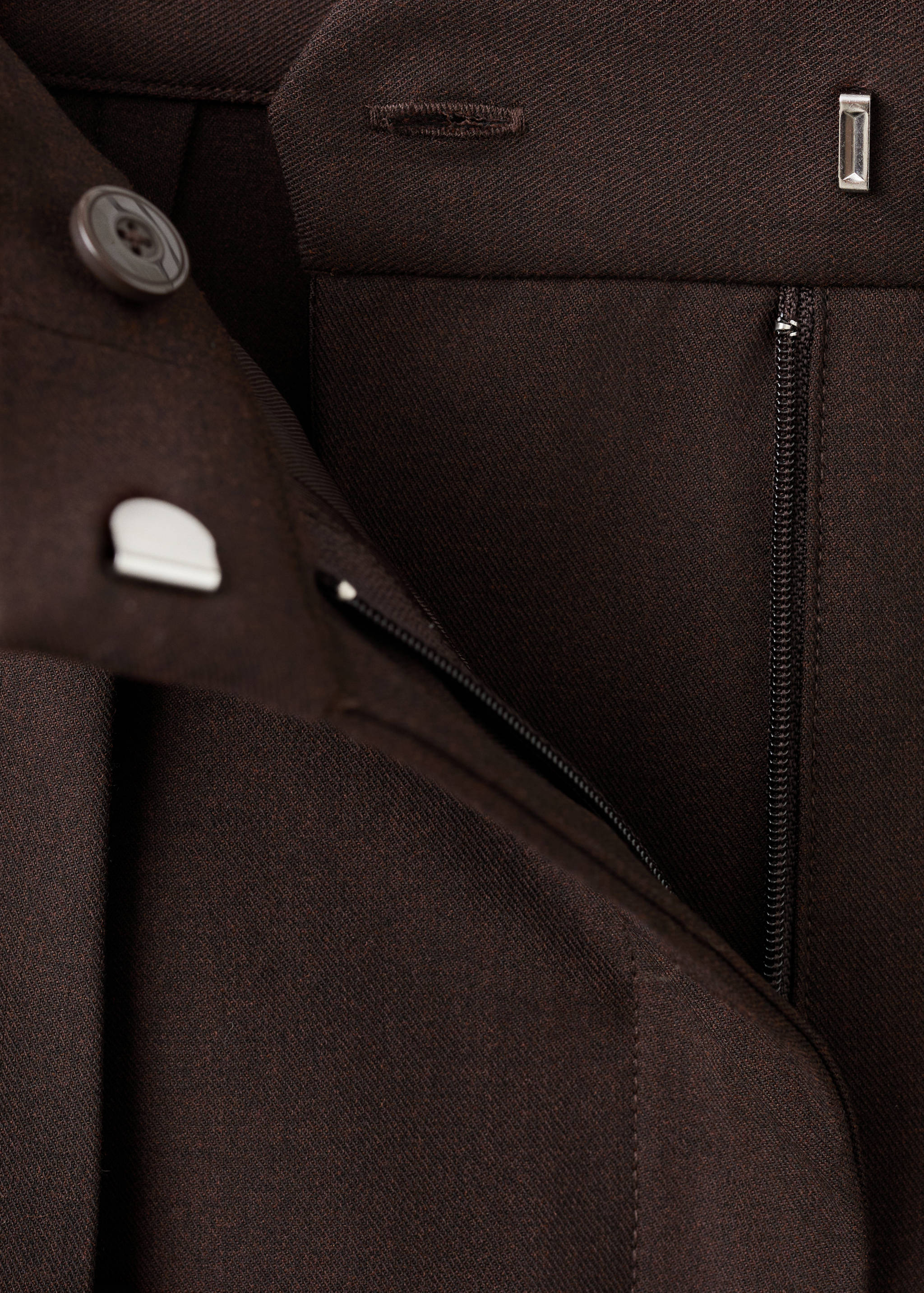 Calças wide leg com pinças e cintura média - Pormenor do artigo 8