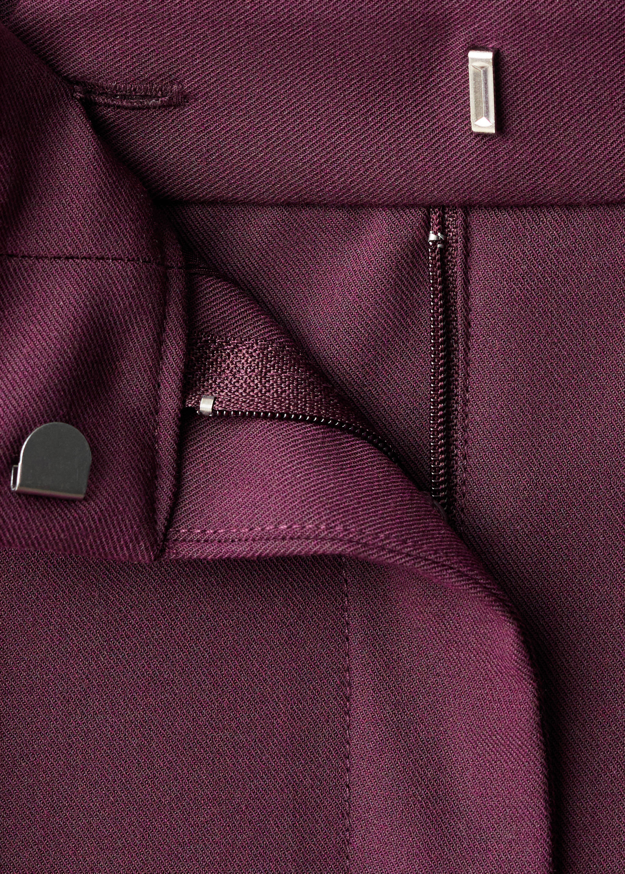 Calças wide leg com pinças e cintura média - Pormenor do artigo 8