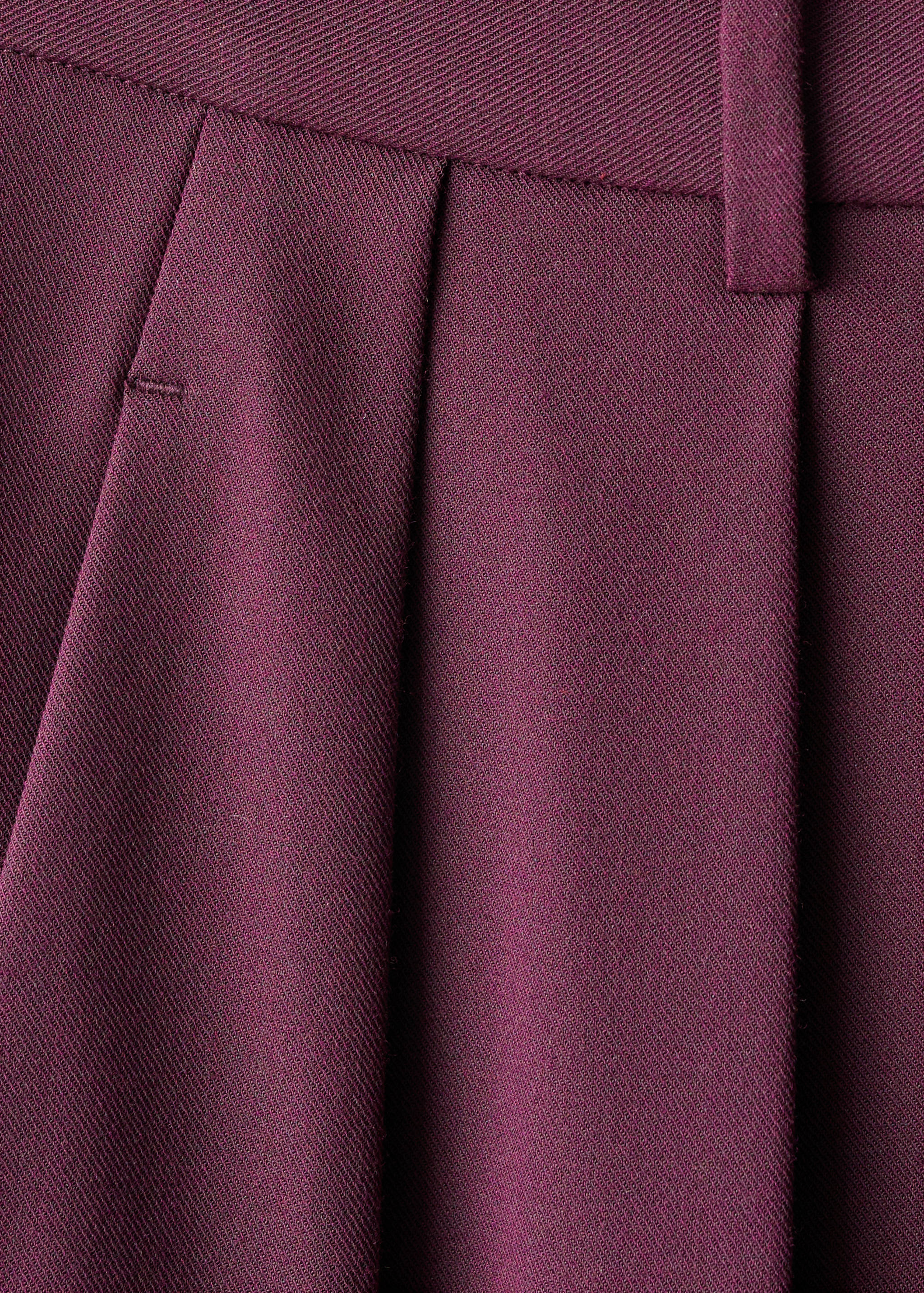 Calças wide leg com pinças e cintura média - Pormenor do artigo 0