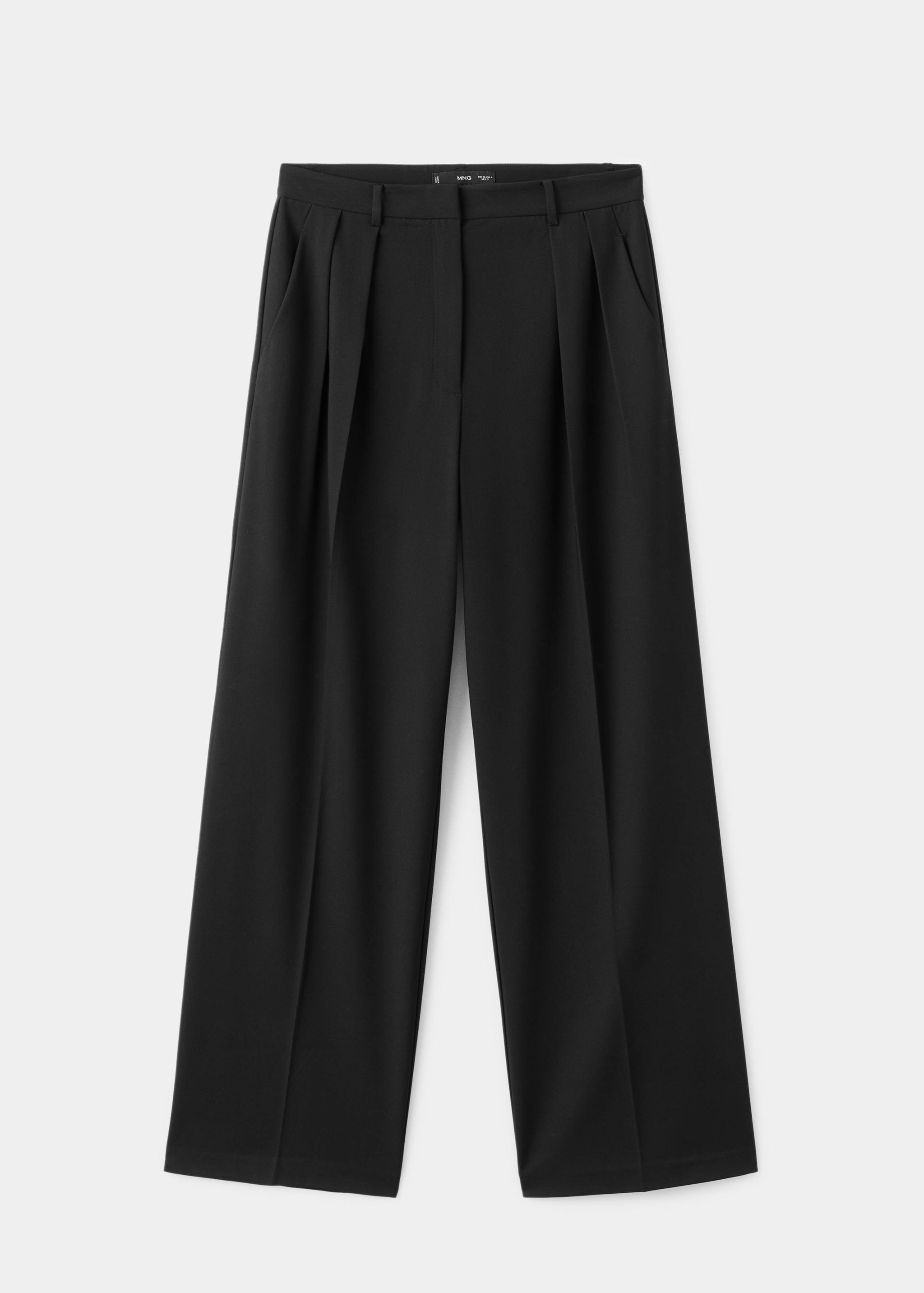 Штани wide leg з виточками середньої посадки - Товар без моделі
