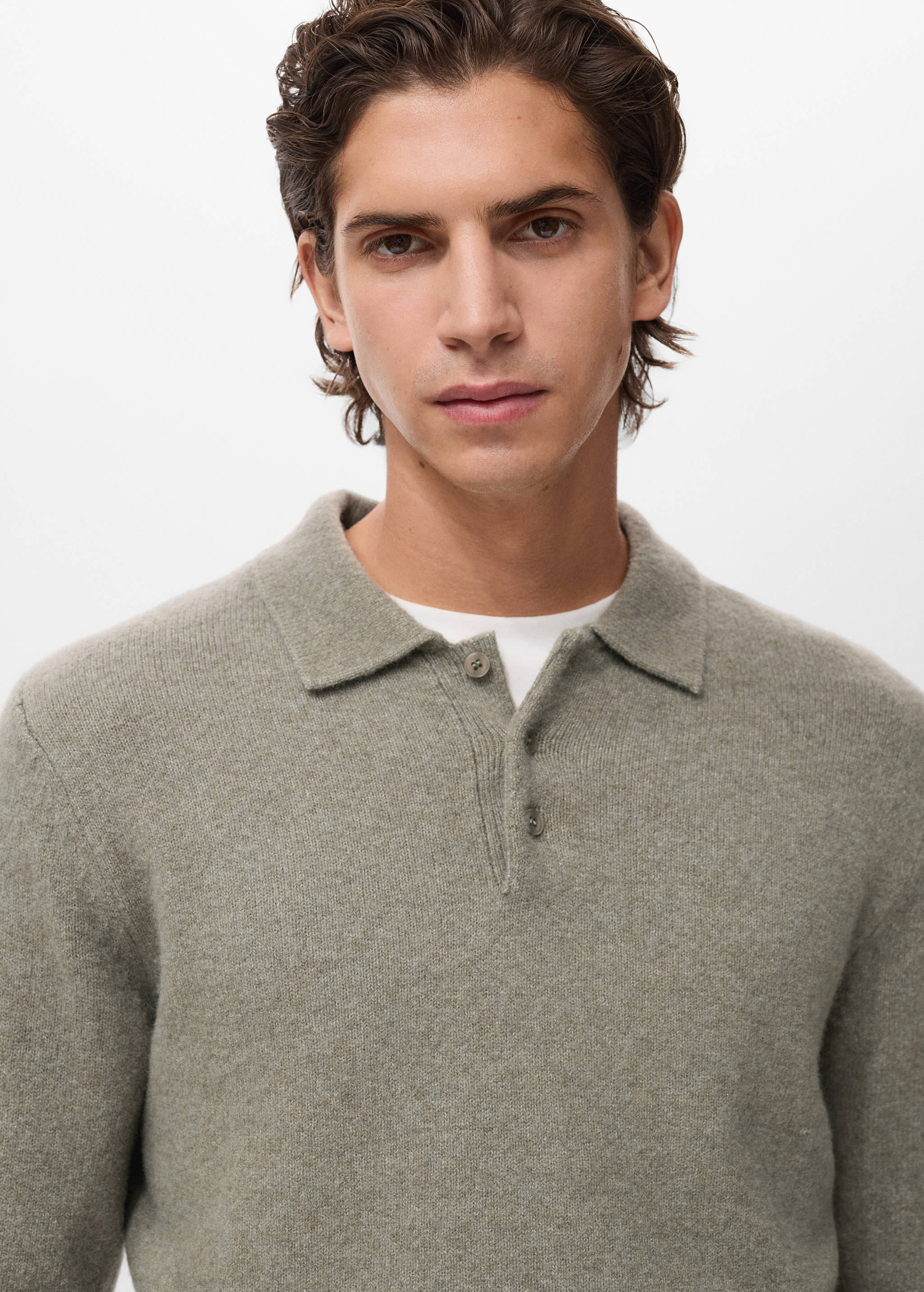 니트 울 혼방 폴로 스웨터 - 상품 내역: 1