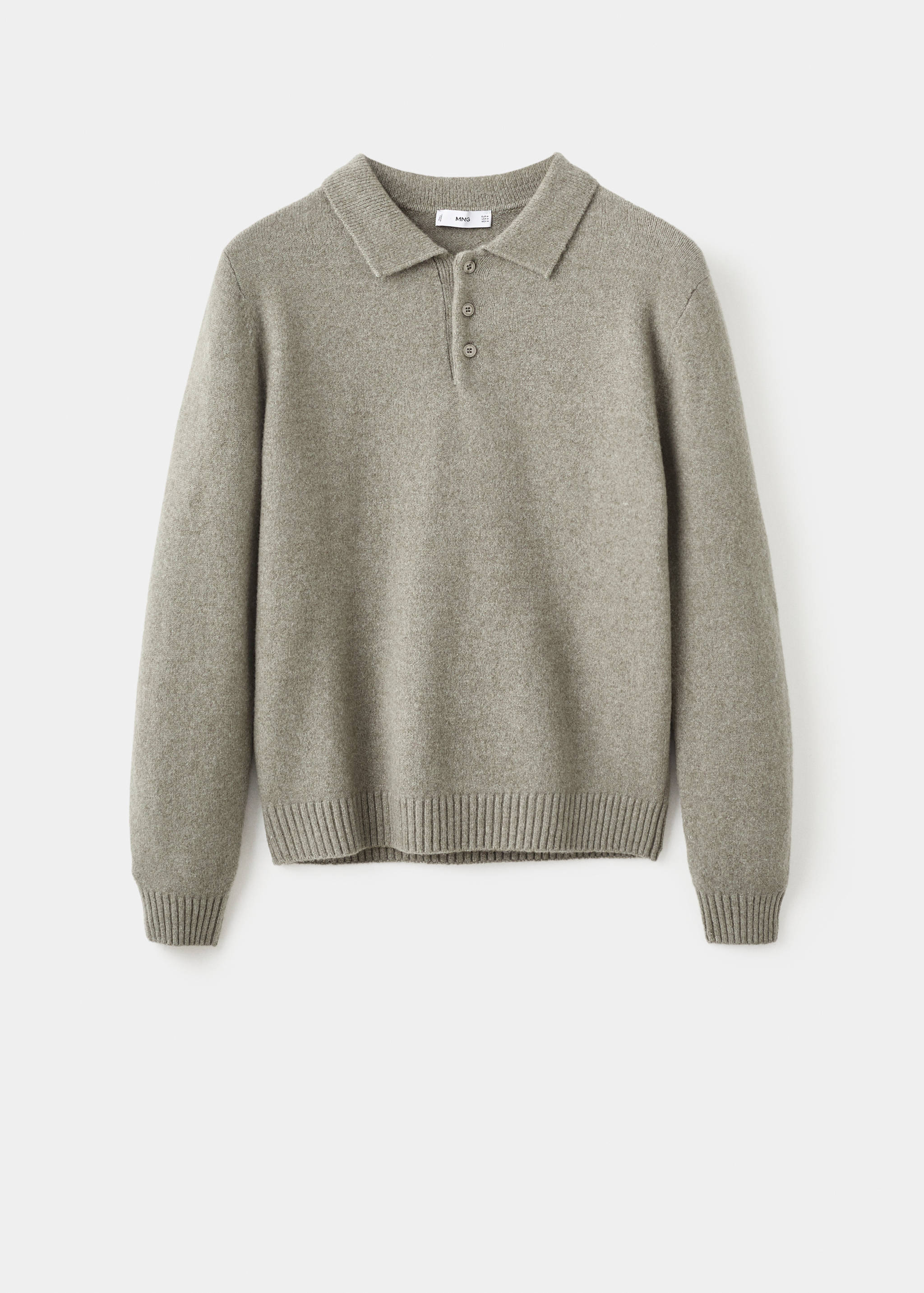 Pull-over polo maille laine mélangée - Article sans modèle