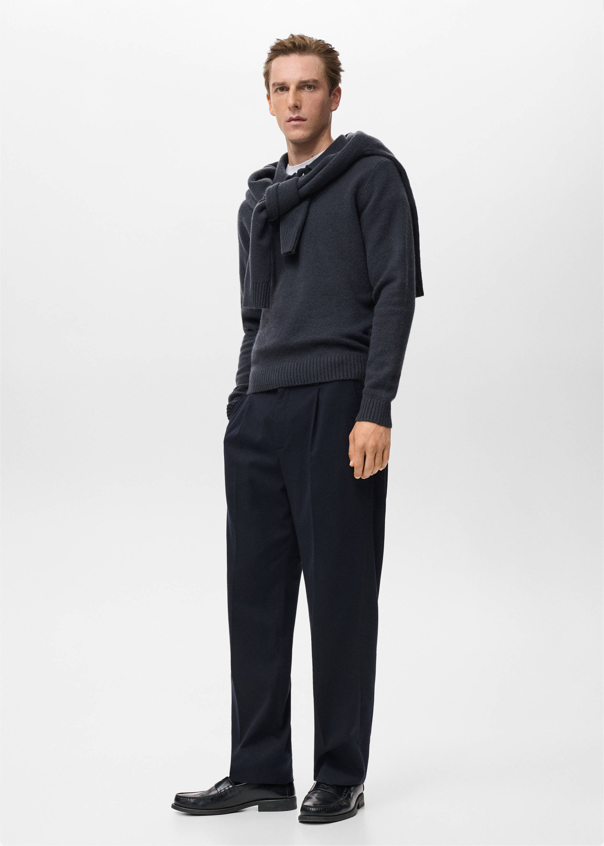 Knitted wool blend polo sweater - Details of the article 2