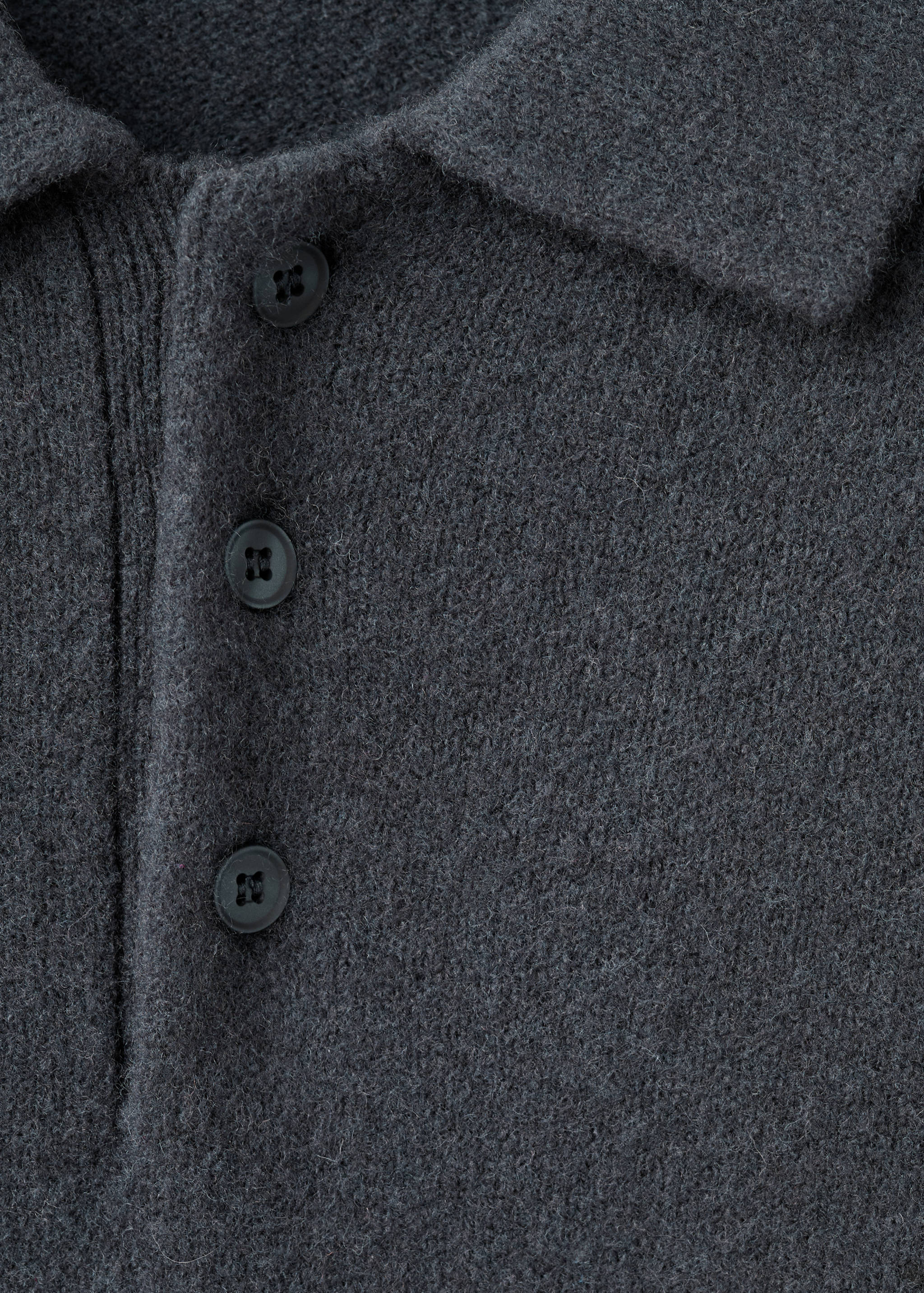 Knitted wool blend polo sweater - Details of the article 8