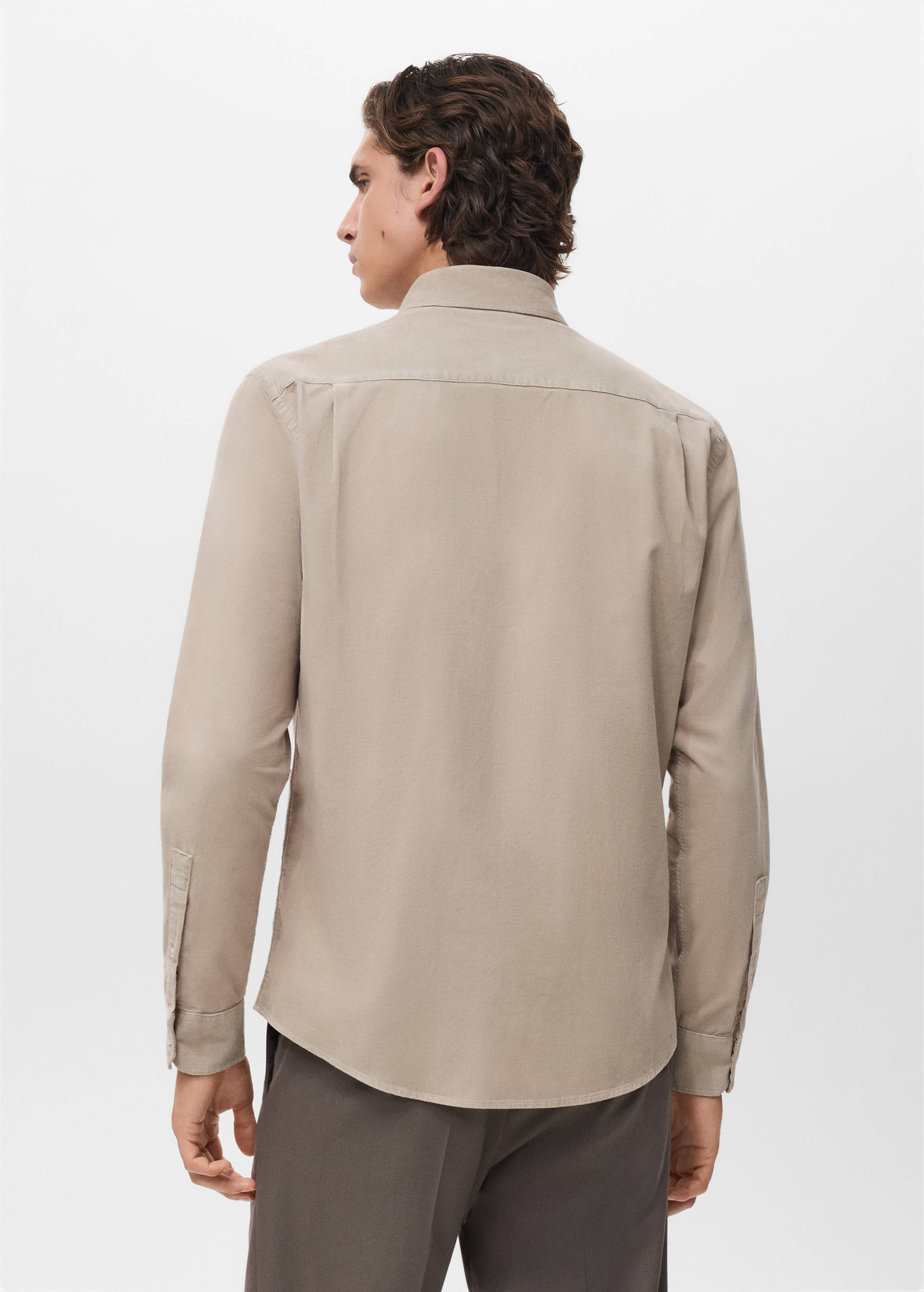 Classic-fit micro-corduroy shirt - Reverse of the article