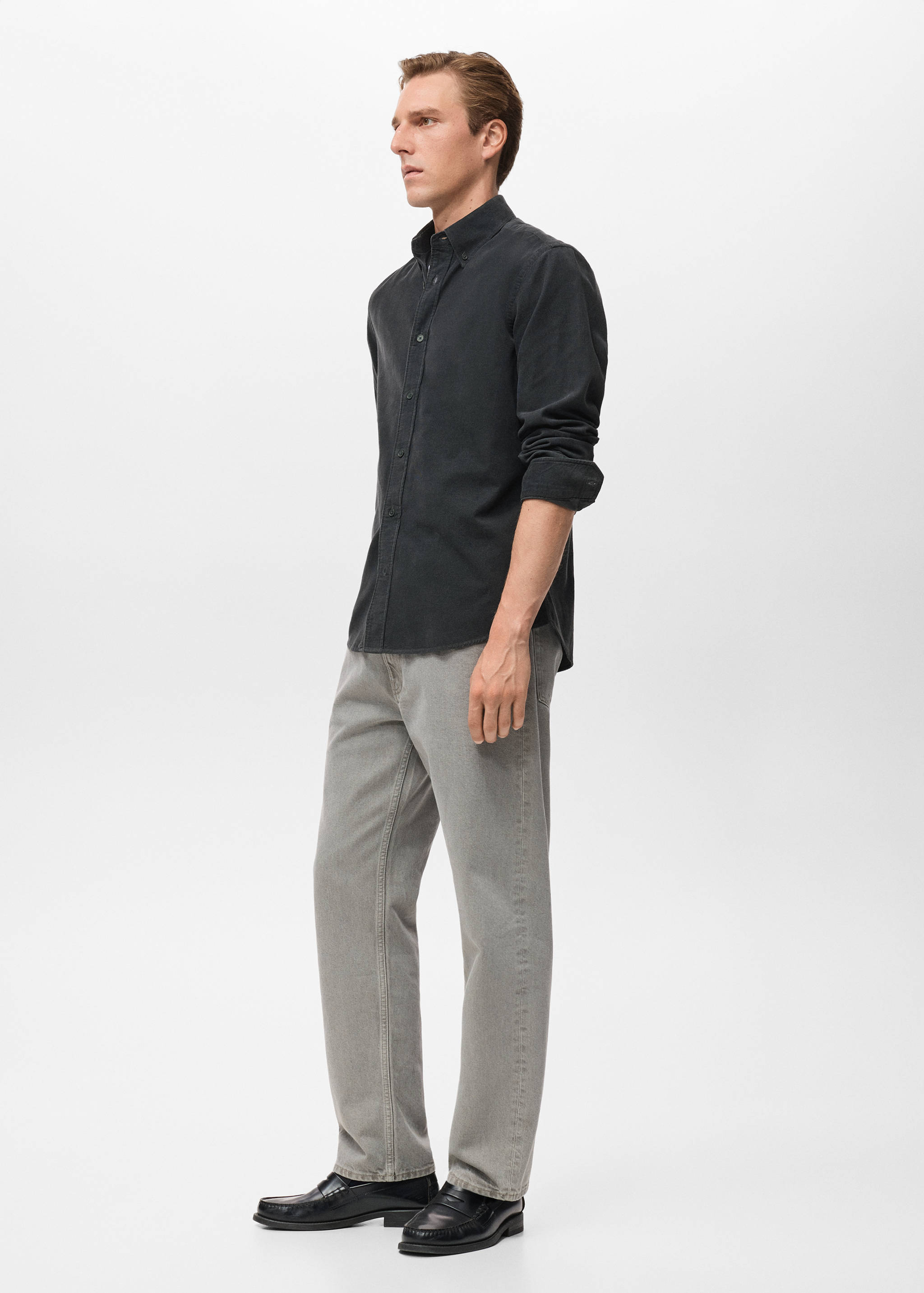 Classic-fit micro-corduroy shirt - Details of the article 2