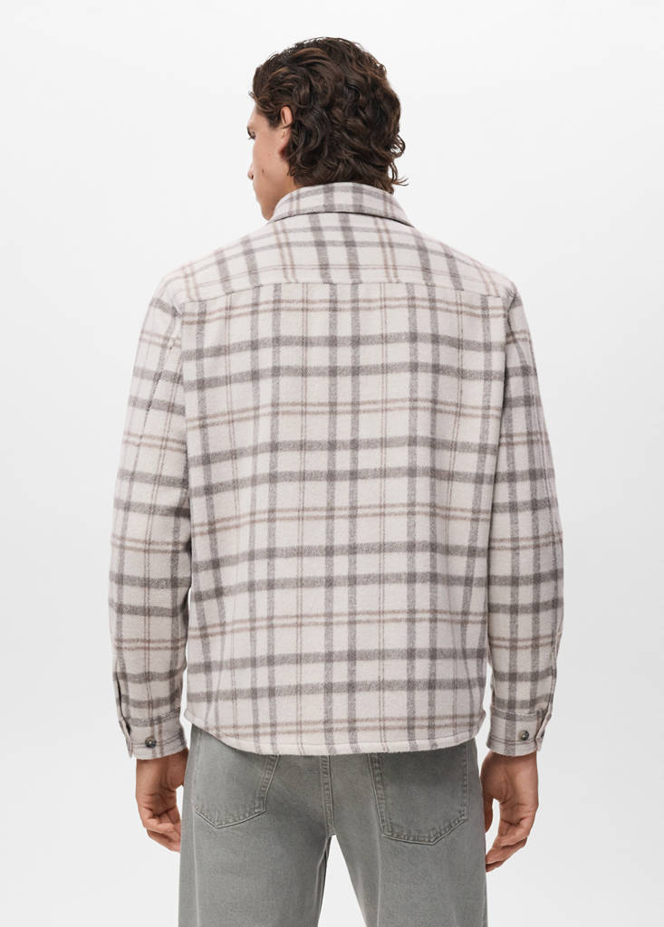 Check flannel overshirt - thumbnail 3