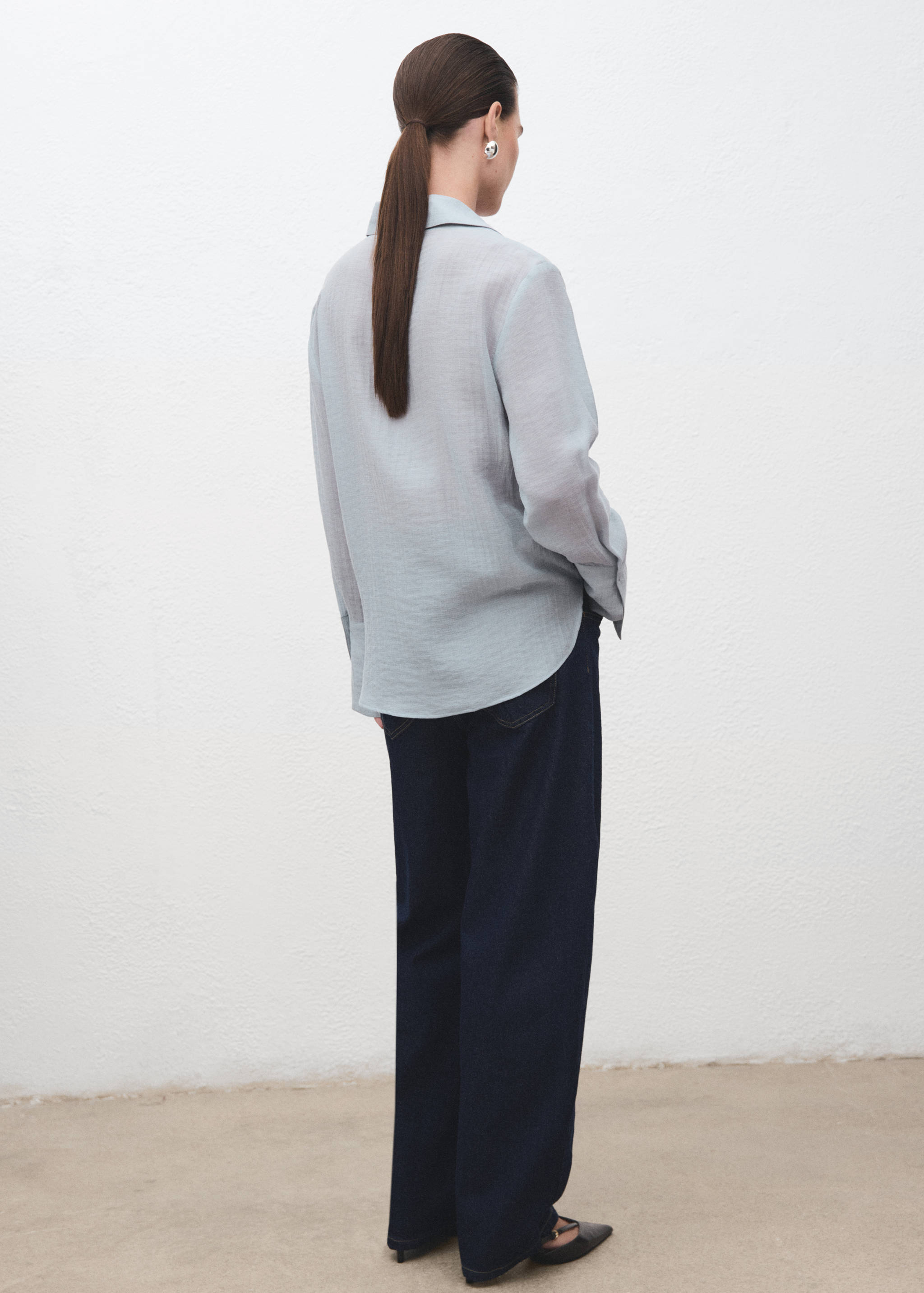 Embroidered lyocell blouse - Reverse of the article