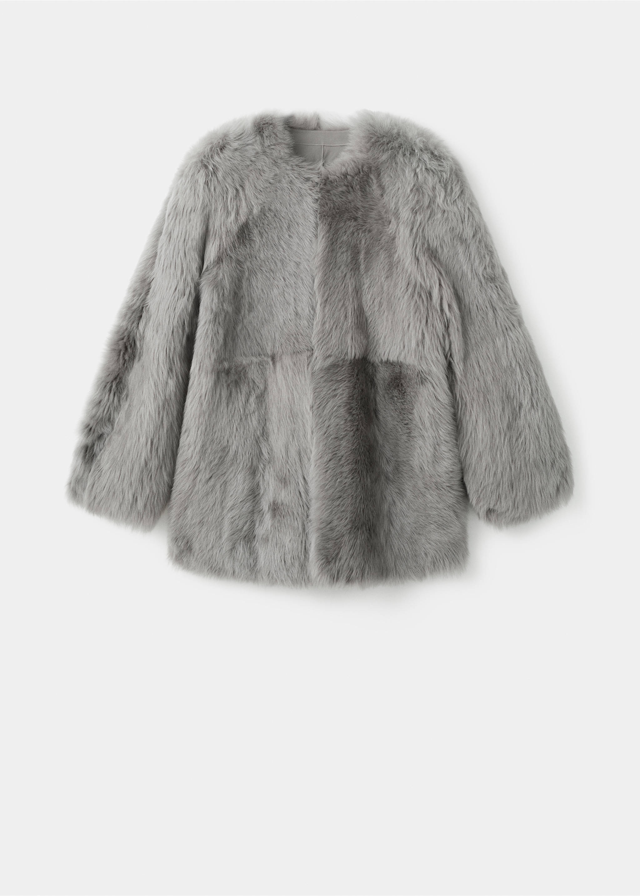 Reversible fur coat - Article without model, Grey. Ref: 17067907-00.