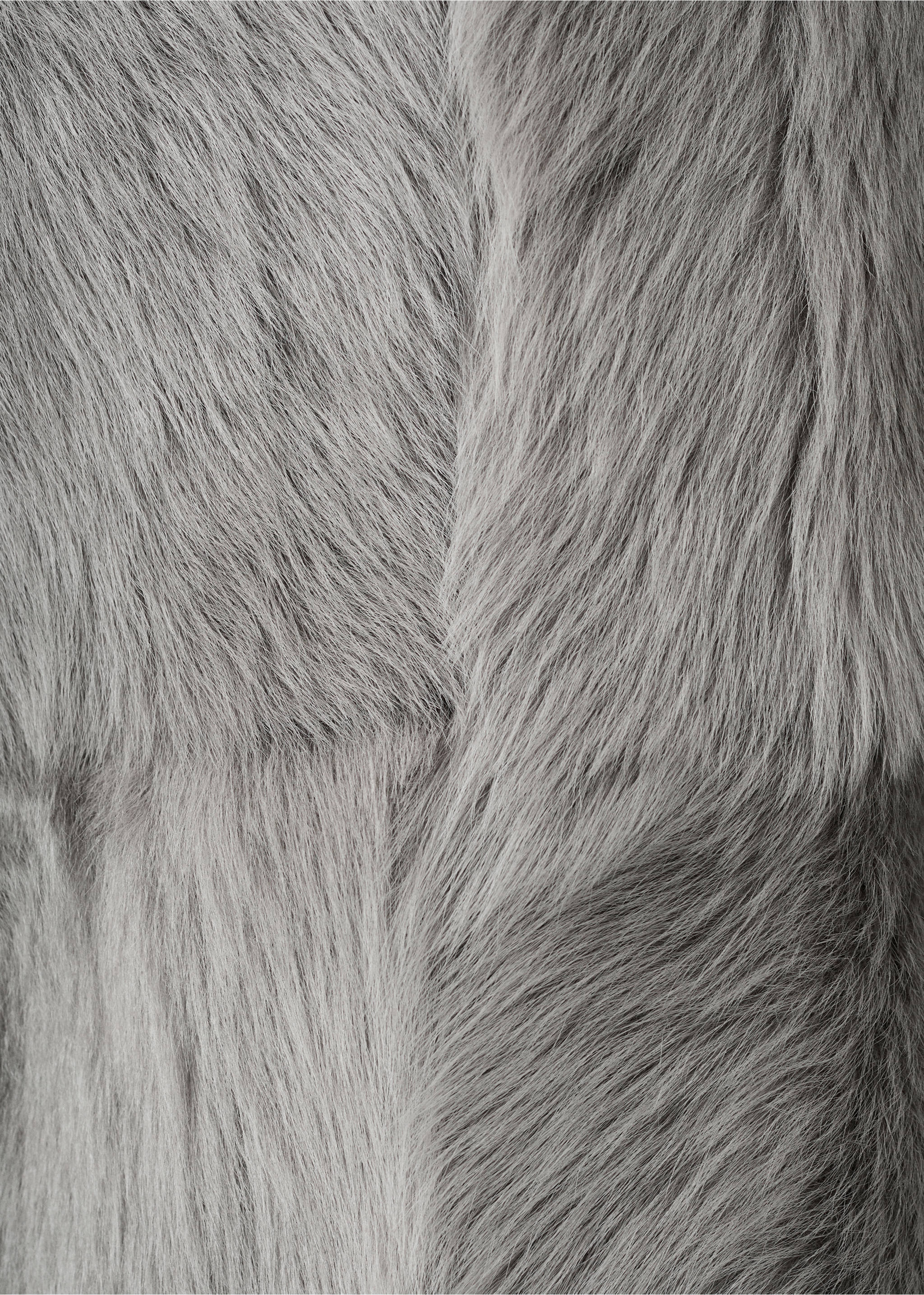Reversible fur coat - Details of the article 8, Grey. Ref: 17067907-00.