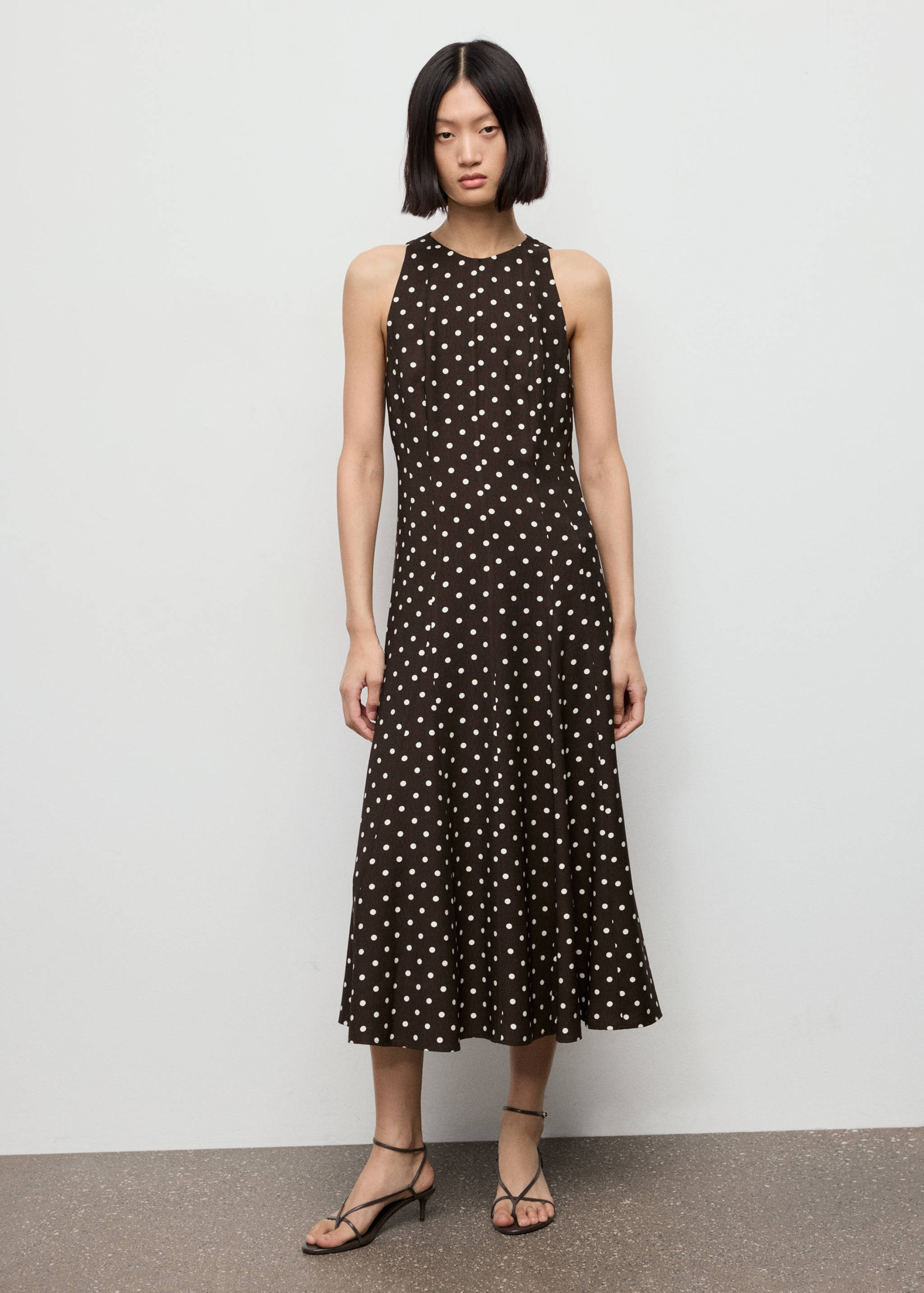 A-line polka-dot dress - General plane