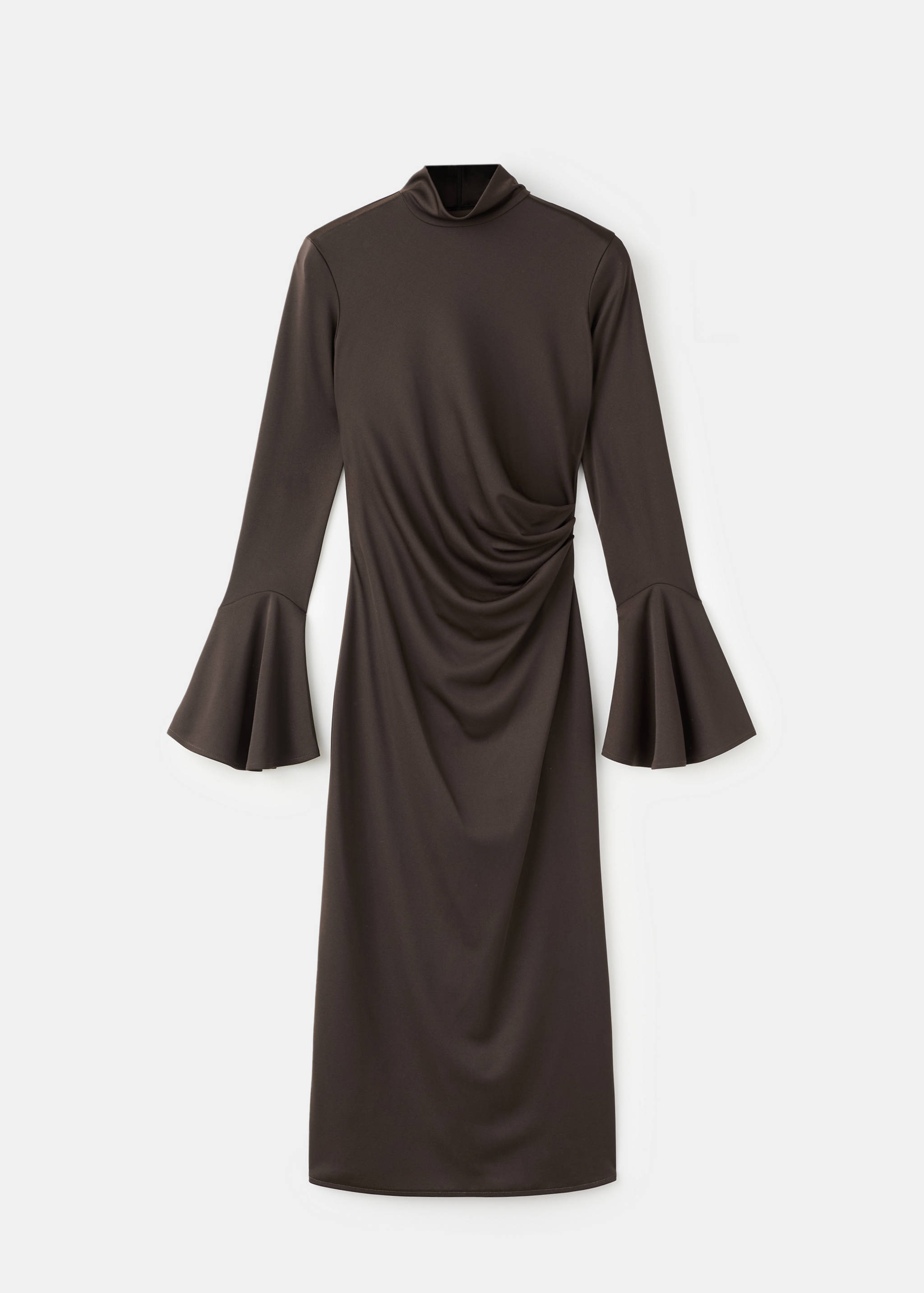 Fitted dress with bell sleeves - Article without model