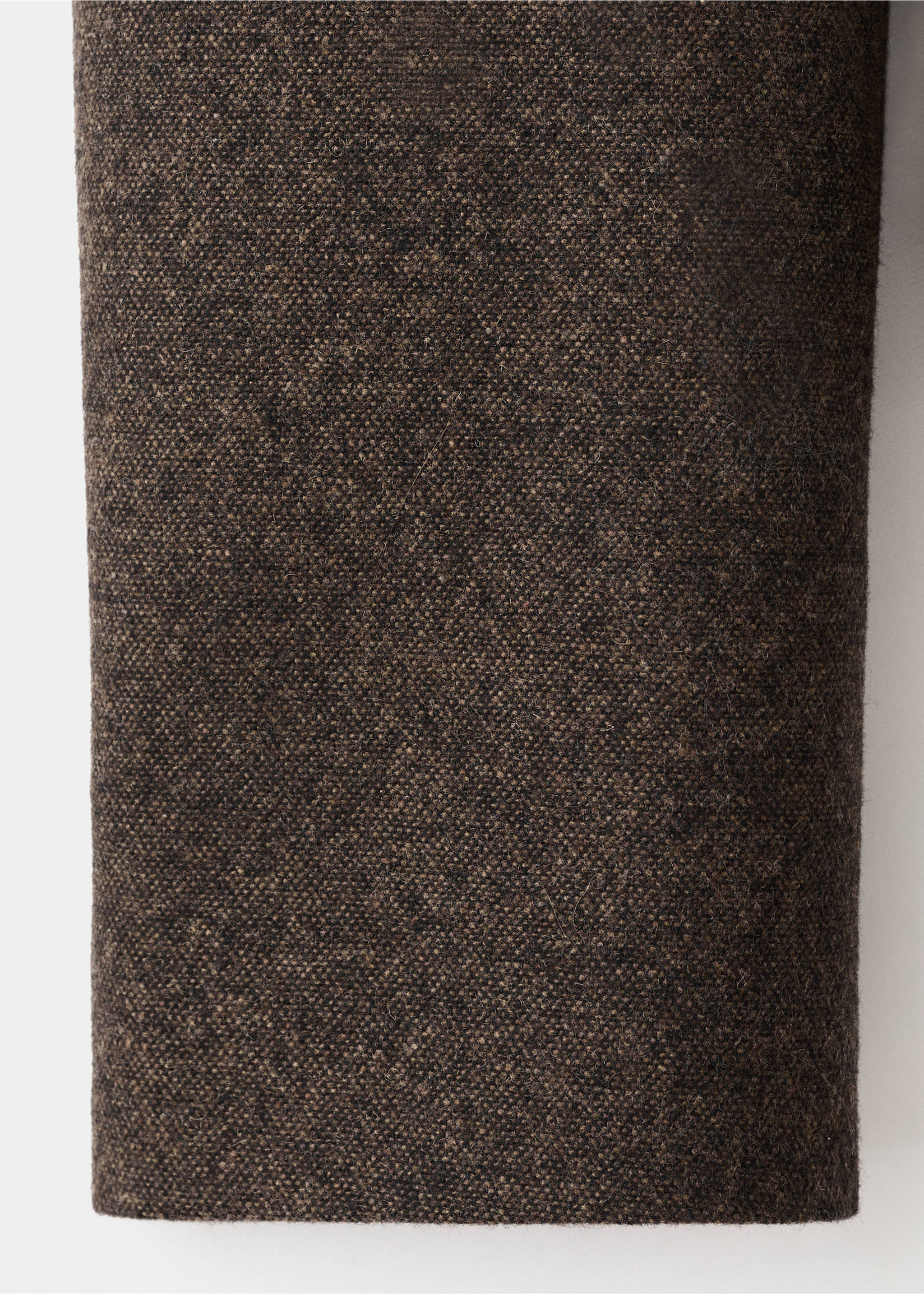 Blazer costume crop laine jaspée - Détail de l'article 0, Marron. Ref: 17067911-00.