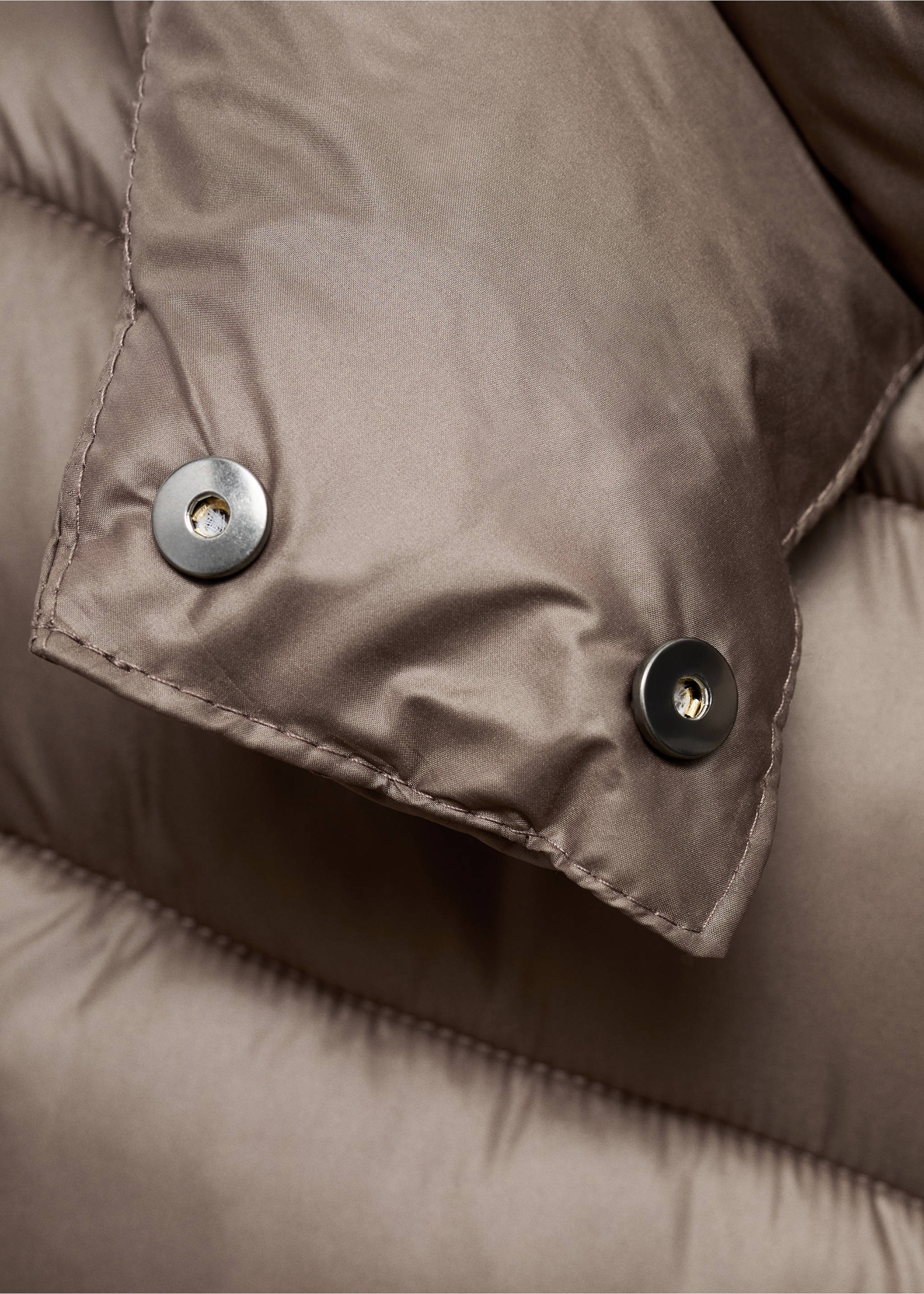 Anorak midi matelassé capuche - Détail de l'article 8, Marron moyen. Ref: 17068265-00.