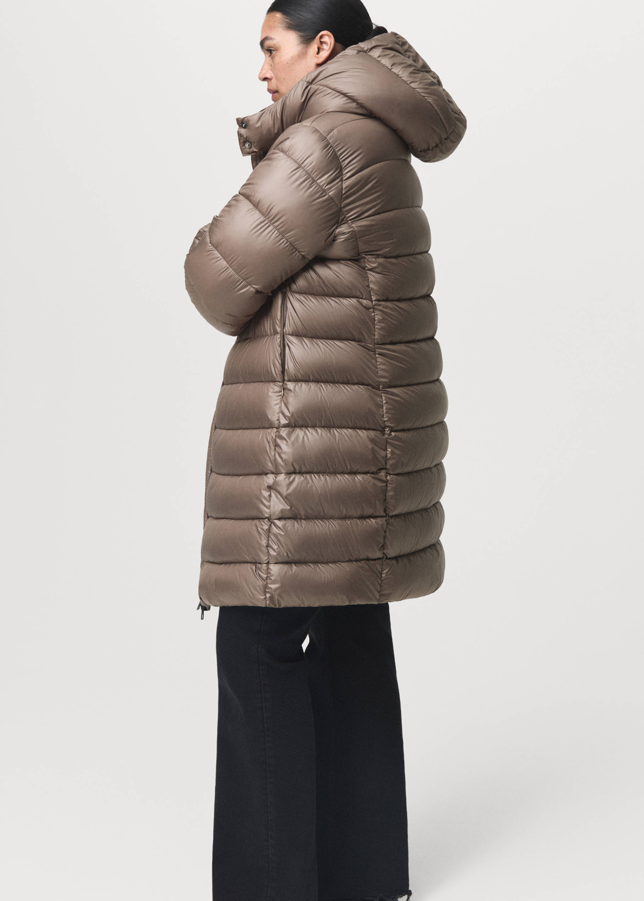 Anorak midi matelassé capuche - Détail de l'article 4