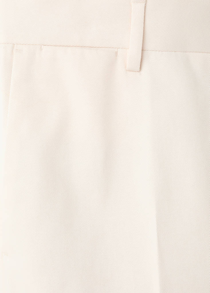 Regular-fit cotton trousers — Ivory White