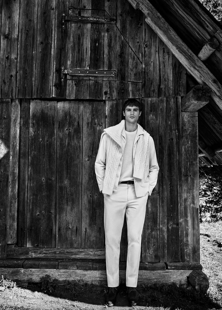 Regular-fit cotton trousers — Ivory White