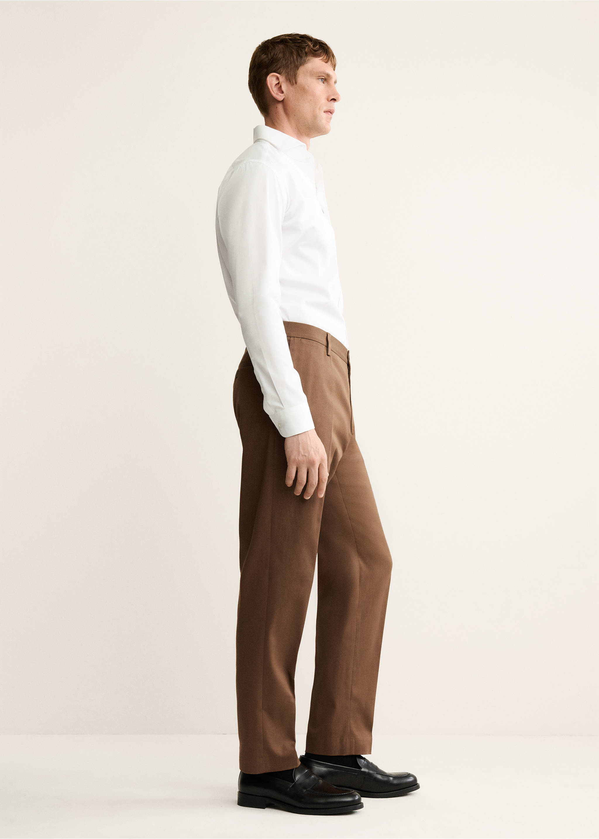 Pantalón regular fit algodón - Detalle del artículo 2, Naranja. Ref: 17068266-00.