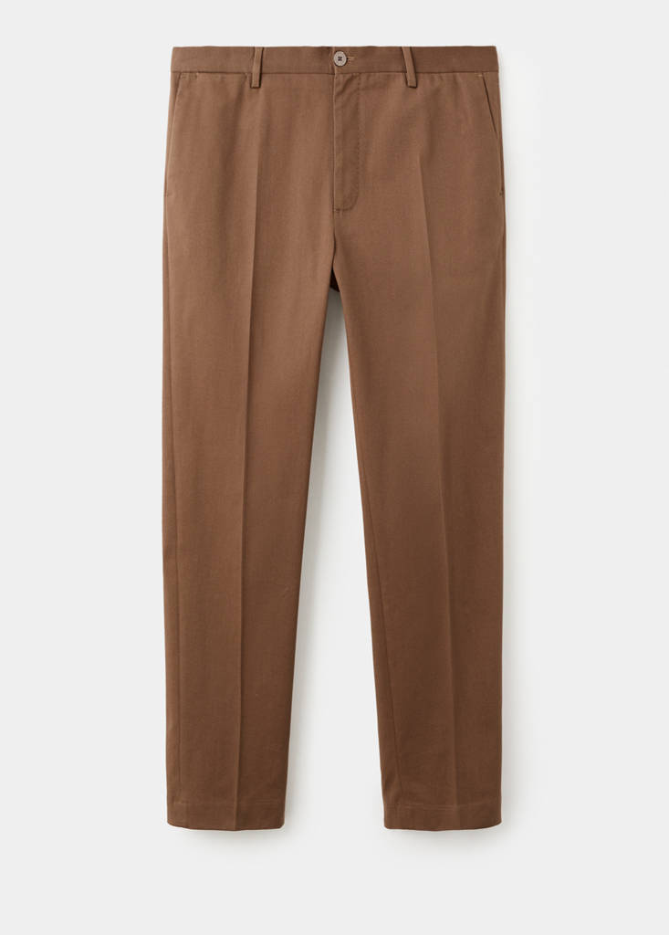 Regular-fit cotton trousers — Orange