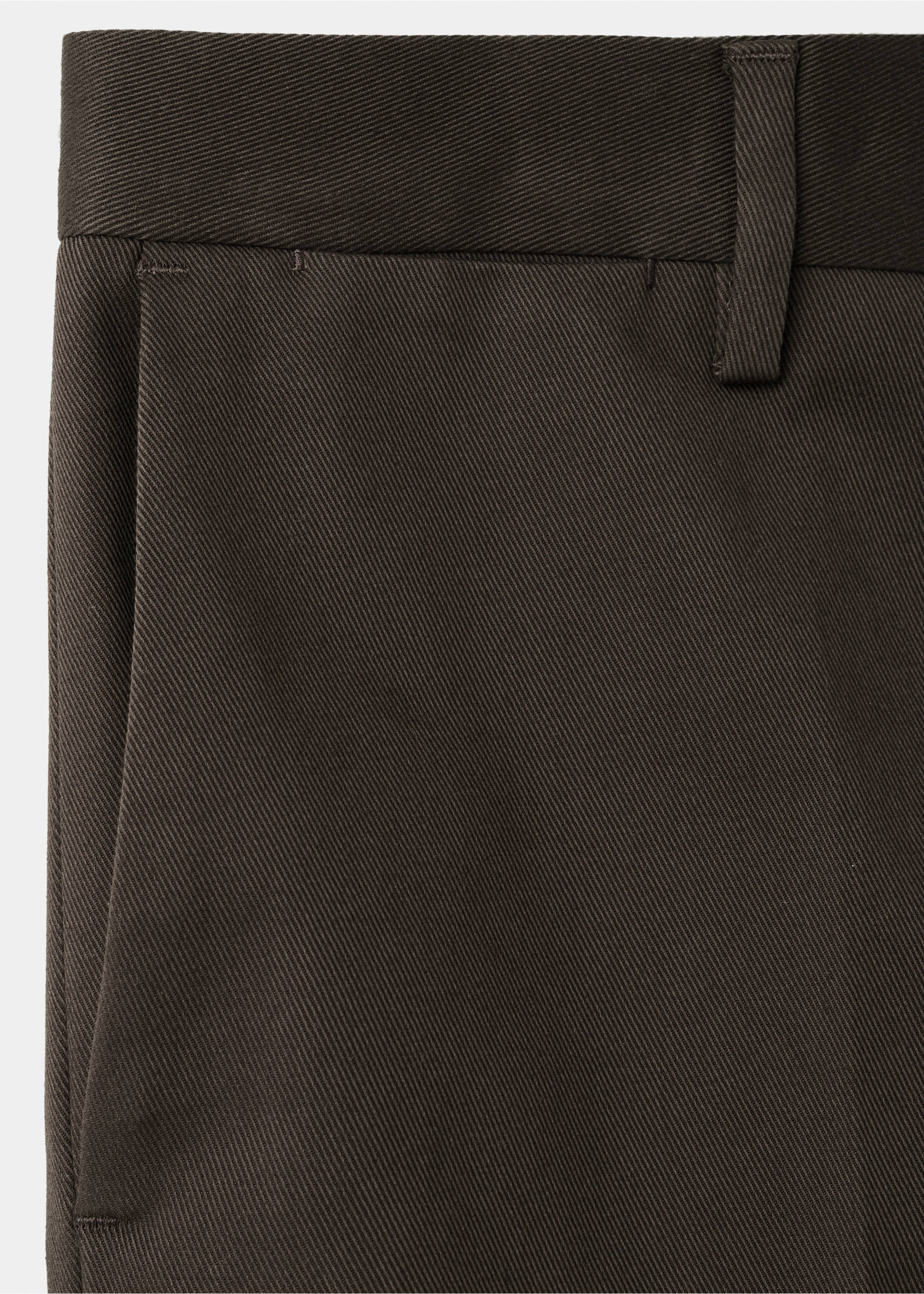 Regular-fit cotton pants - Details of the article 0, Chocolate. Ref: 17068266-00.