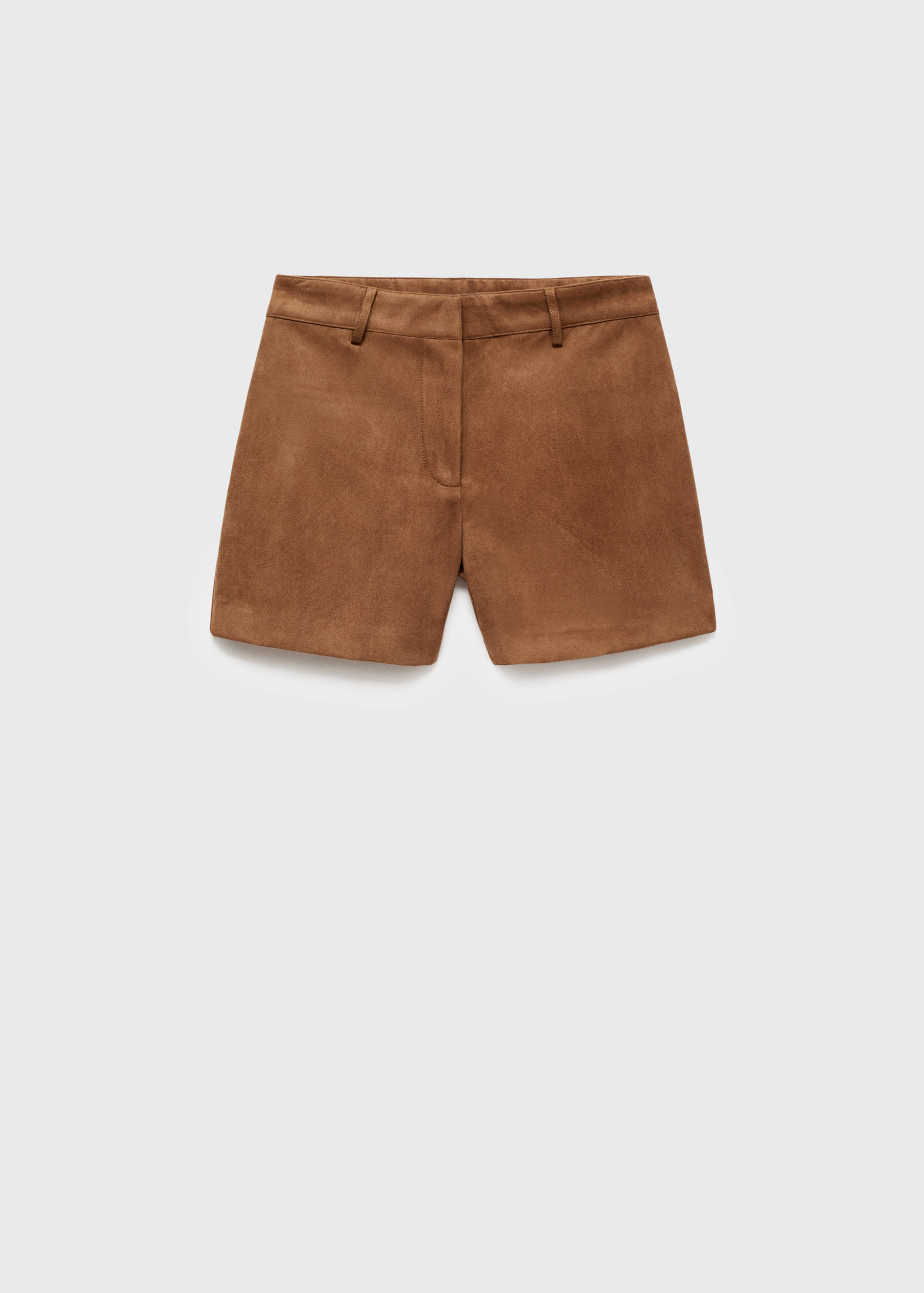 Suede-effect shorts - Article without model
