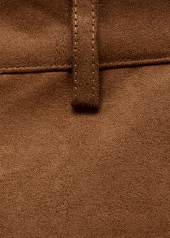Suede-effect shorts — Medium Brown 9