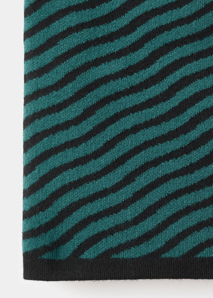 Striped strapless top — Green