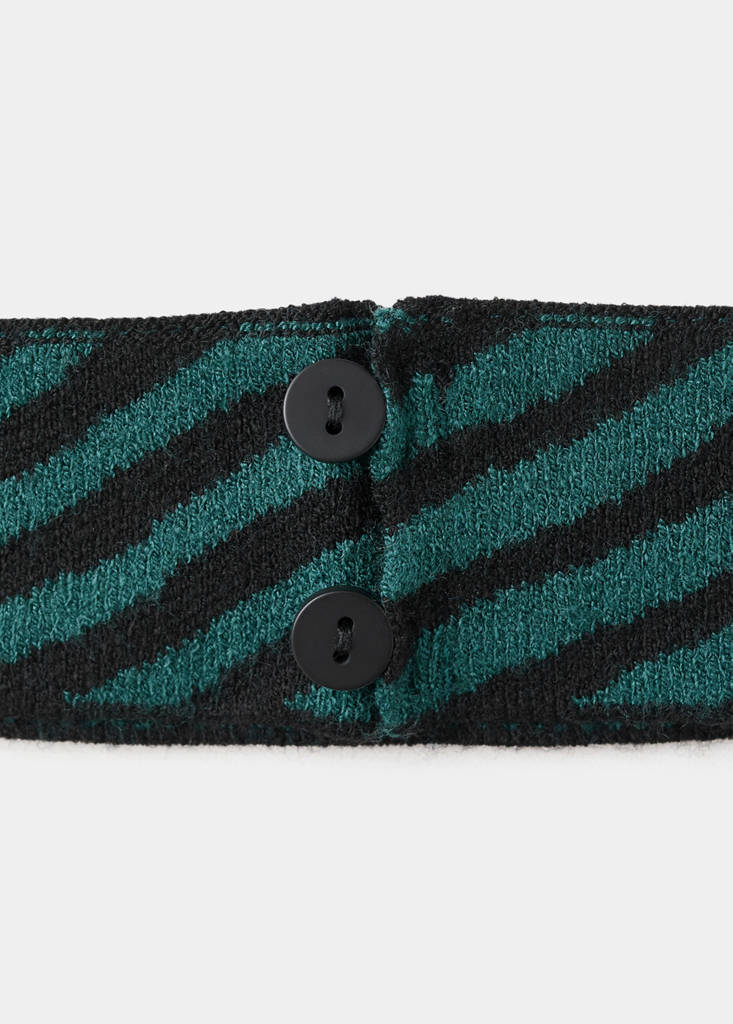 Striped strapless top — Green