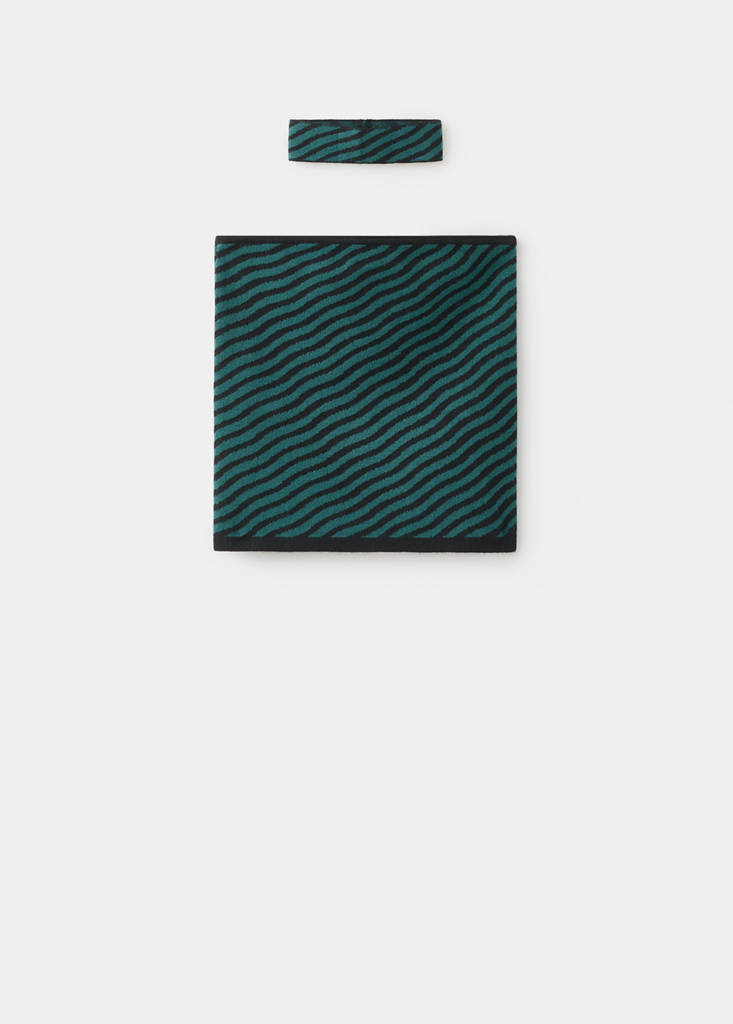 Striped strapless top — Green